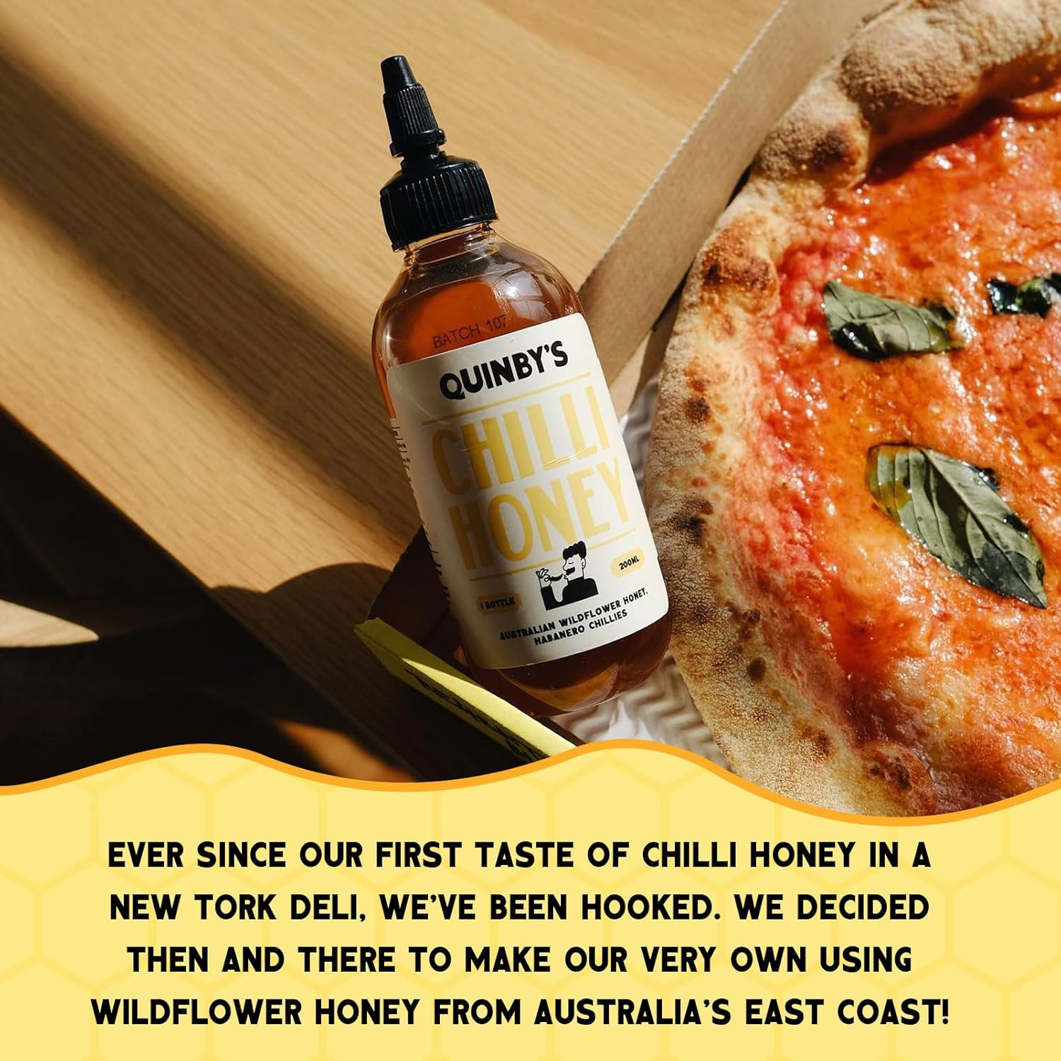 Quinby&rsquo;S Chilli Honey - Premium Australian Wildflower Chilli Infused Honey with Habanero Chillies, Sweet and Spicy Gourmet Sauce for Cooking, Drizzling, Marinades & BBQ - 200Ml image number 5