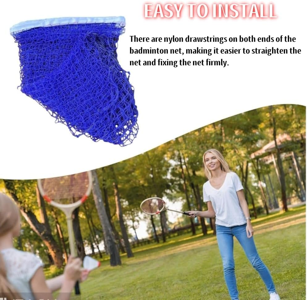 Goxfaca Volleyball Badminton Net | Professional Badminton Net with Nylon Drawstrings and Strong Mesh,Foldable Badminton Equipment, Portable Tennis Volleyball Net for Backyard Beach Park image number 4
