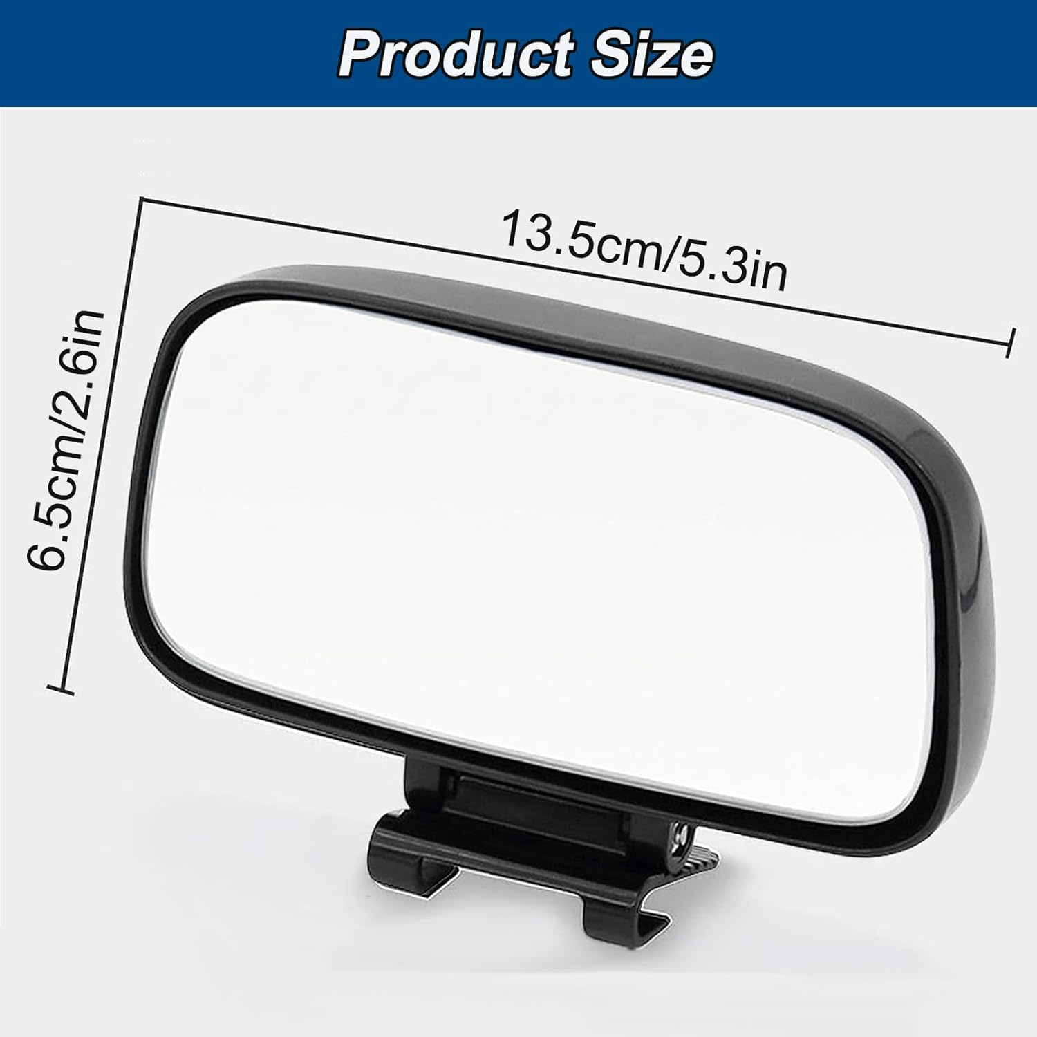 Car Blind Spot Mirror, Adjustable 360 Degree Rotation Side Mirror, Auto Auxiliary Convex Wide Angle Snap Way Clip on Side Rearview Mirror, Universal for Car Truck SUV image number 5