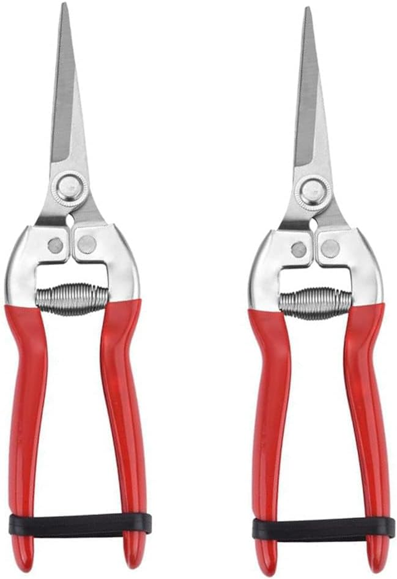 2 Pcs Sturdy Pruning Shear Garden Scissors Gardening Snips Professional Micro-Tip Pruning Tool for Arranging Flowers, Trimming image number 4