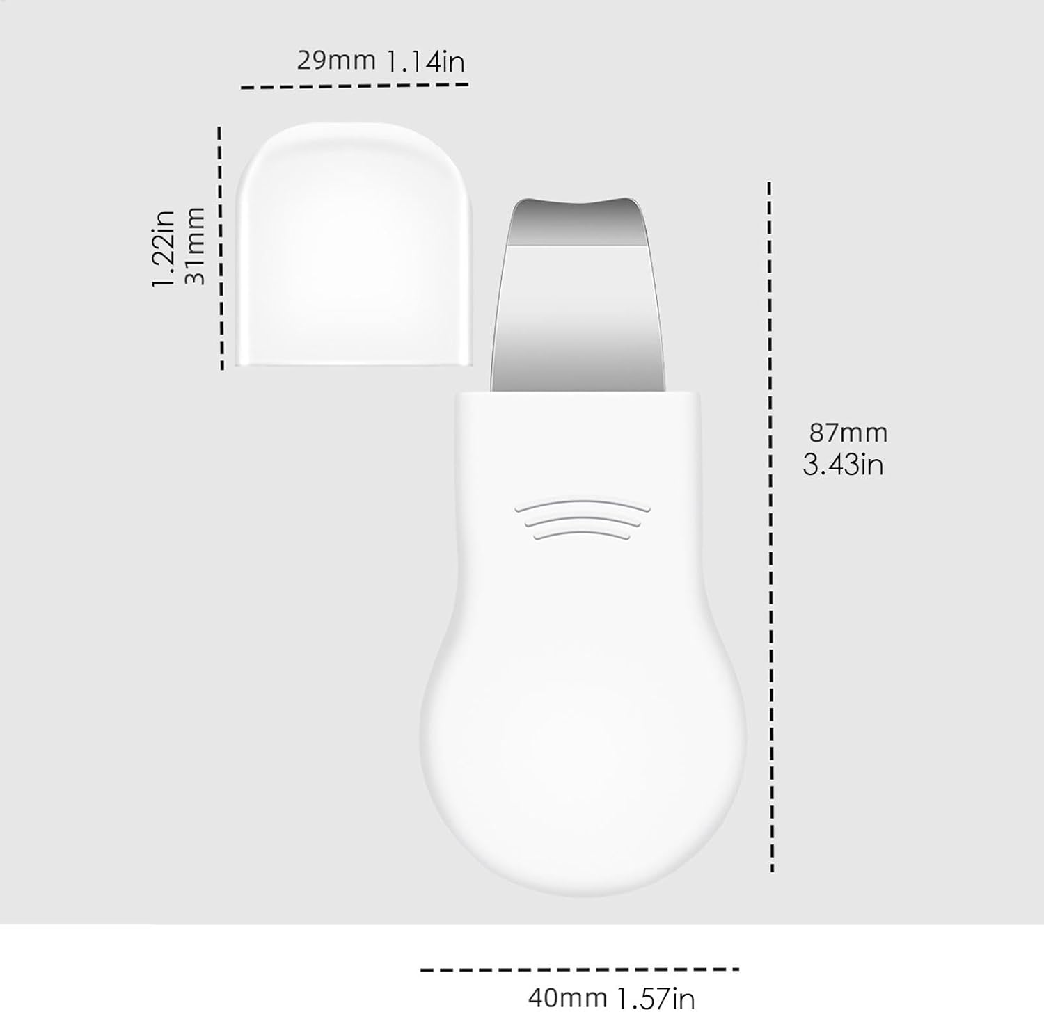 Nose Scraper Tool - Deep Face Scraping Shovel for Nose | Women Skin Care Cleaner Equipment for Home, School, Business Trips, Vacation, Travel - White image number 6