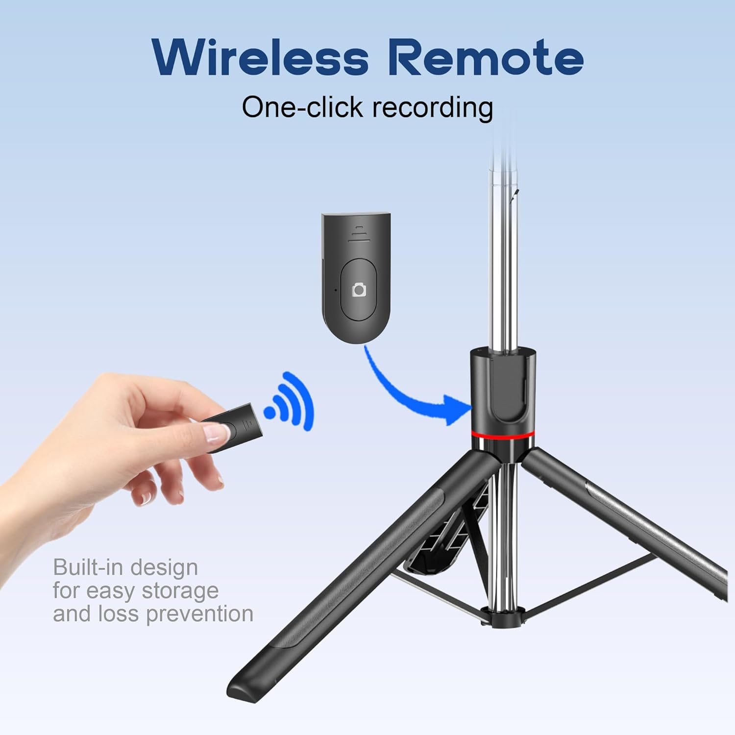 TUXOIUBA Selfie Stick Travel Tripod for Cell Phone with Remote Control and Phone Holder, 170Cm Extendable Selfie Stick for Iphone, Iphone Tripod for Selfie/Video Recording/Photo/Live Stream/Vlog image number 6