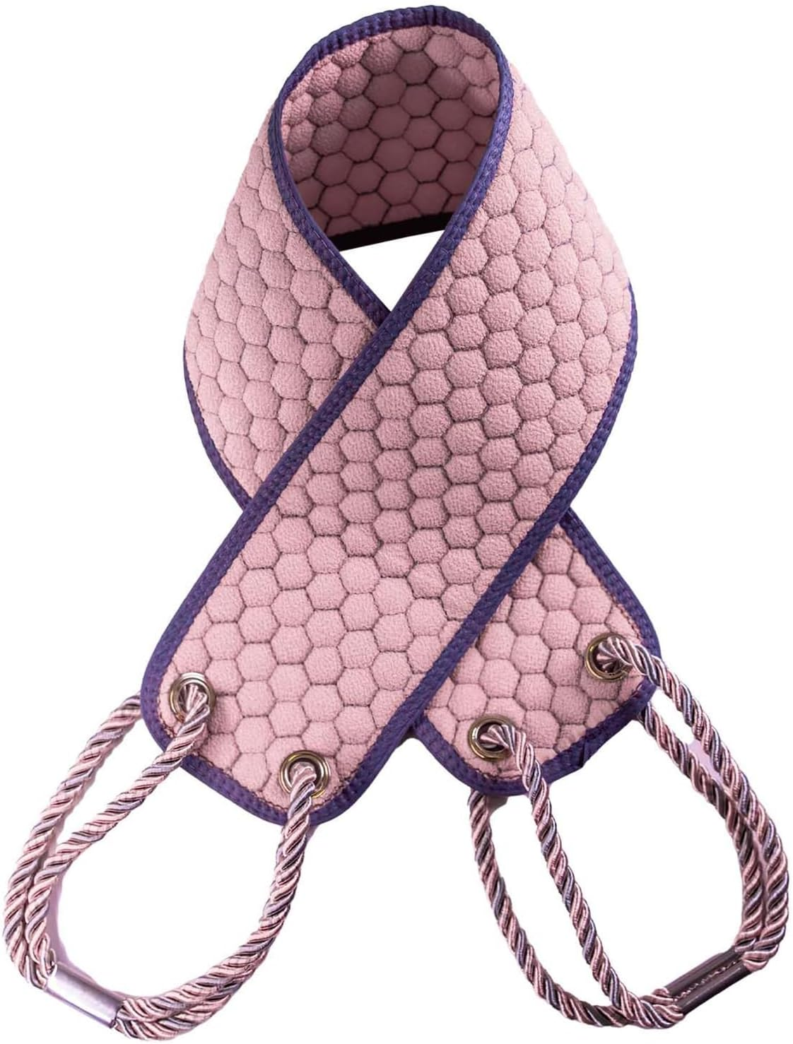 Exfoliating Back Scrubber for Shower, 37 Inches Back Washer with Handles, Exfoliating Washcloth Body Exfoliator Bath Tool to Scrub Your Body Deeply for Men & Women Exfoliation (Pink)