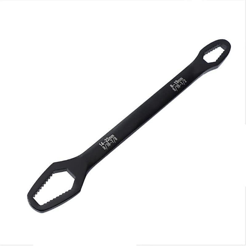 AIMALL Universal Plum Screw Nuts Wrench Self-Tightening Lazy Wrench Adjustable Wrench 8-22Mm(5/16&rdquo;-7/8&rdquo;) Double Head Ratchet Spanner Repair Tools for Car Bicycle Car image number 1