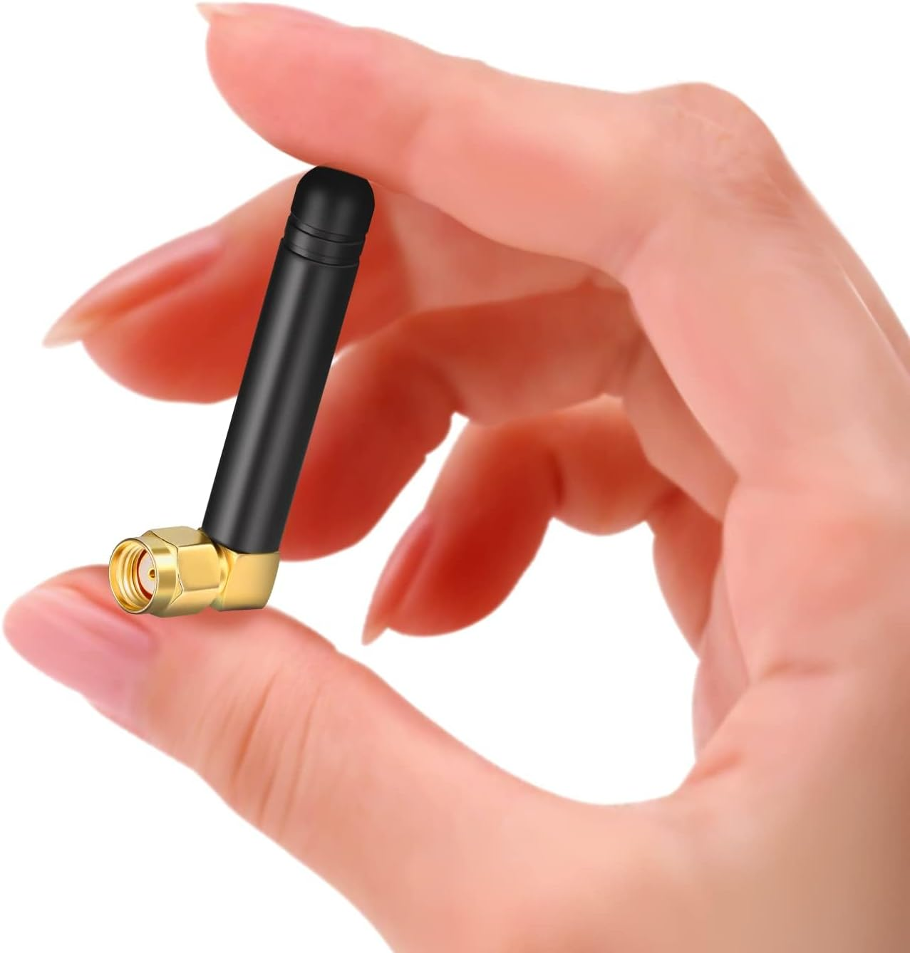 Bingfu Mini Dual Band Wifi 2.4Ghz 5Ghz MIMO RP-SMA Male Right Angle Antenna (2-Pack) for FPV, Bluetooth, USB Adapter, Computer, Pcie Card, Router, Wireless Backup Camera image number 1