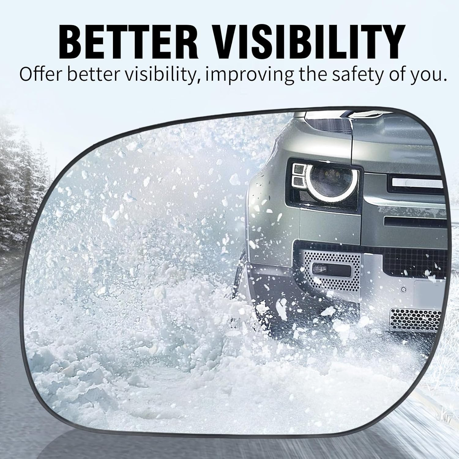 SYOWADA Left Passenger Side Mirror Glass, Replacement for Toyota RAV 4 RAV4 2006 2007 2008 2009 2010 2011 2012 image number 6