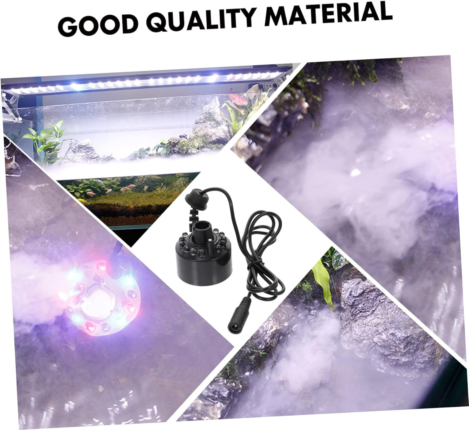 ULDIGI Mist Maker Fish Tank LED Mister Fogger Air Humidifier Lamp Fountains Fog Maker Humidifying and Cooling for Indoor Fountain Water Feature Office Plug and Play image number 4