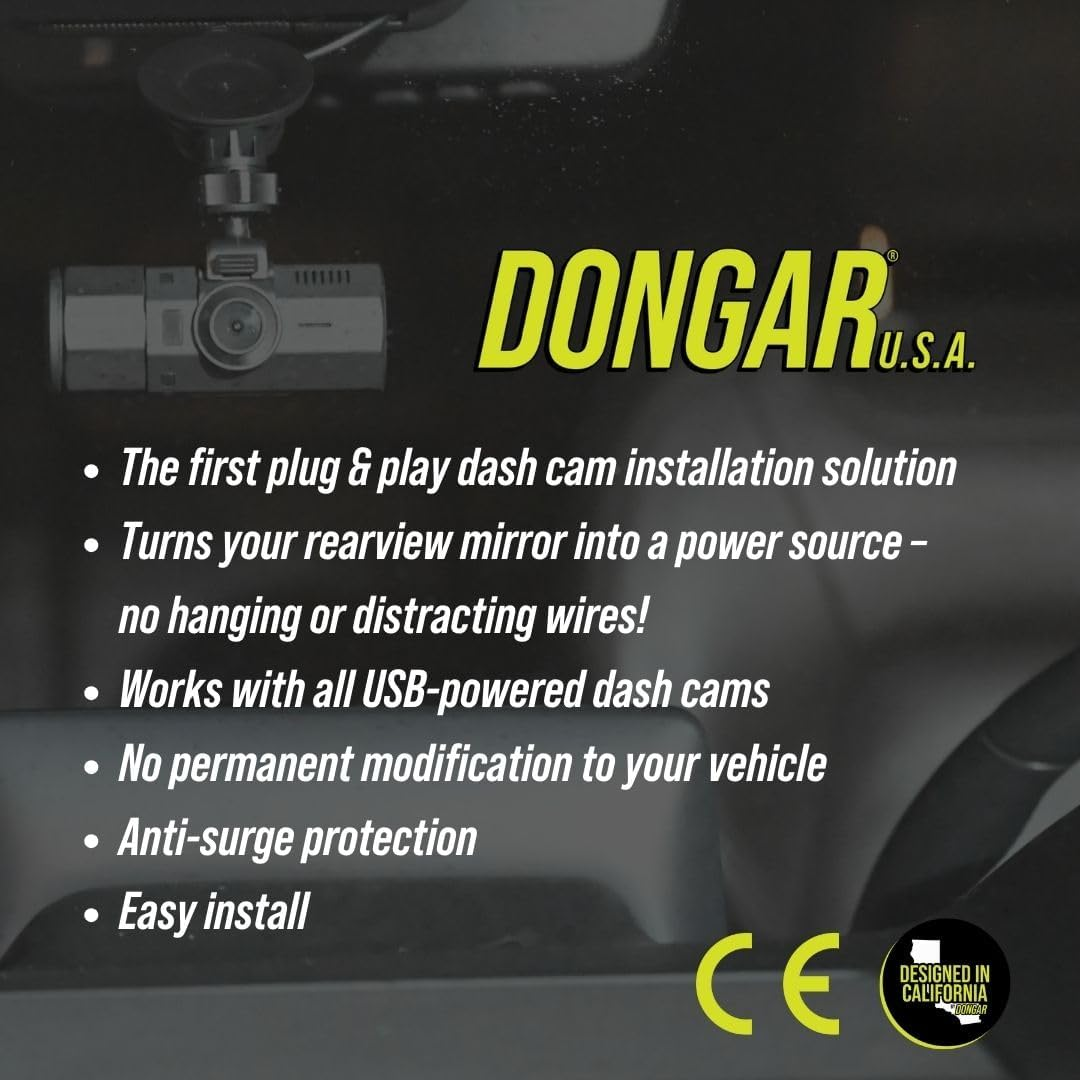 Dongar Dashcam Power Adapter (10-Pin Type X) for 2022+ Subaru WRX. USB Power Source Connects to Rearview Mirror for Easy, Plug & Play Install for Dash Cams, Radars, and More. image number 4