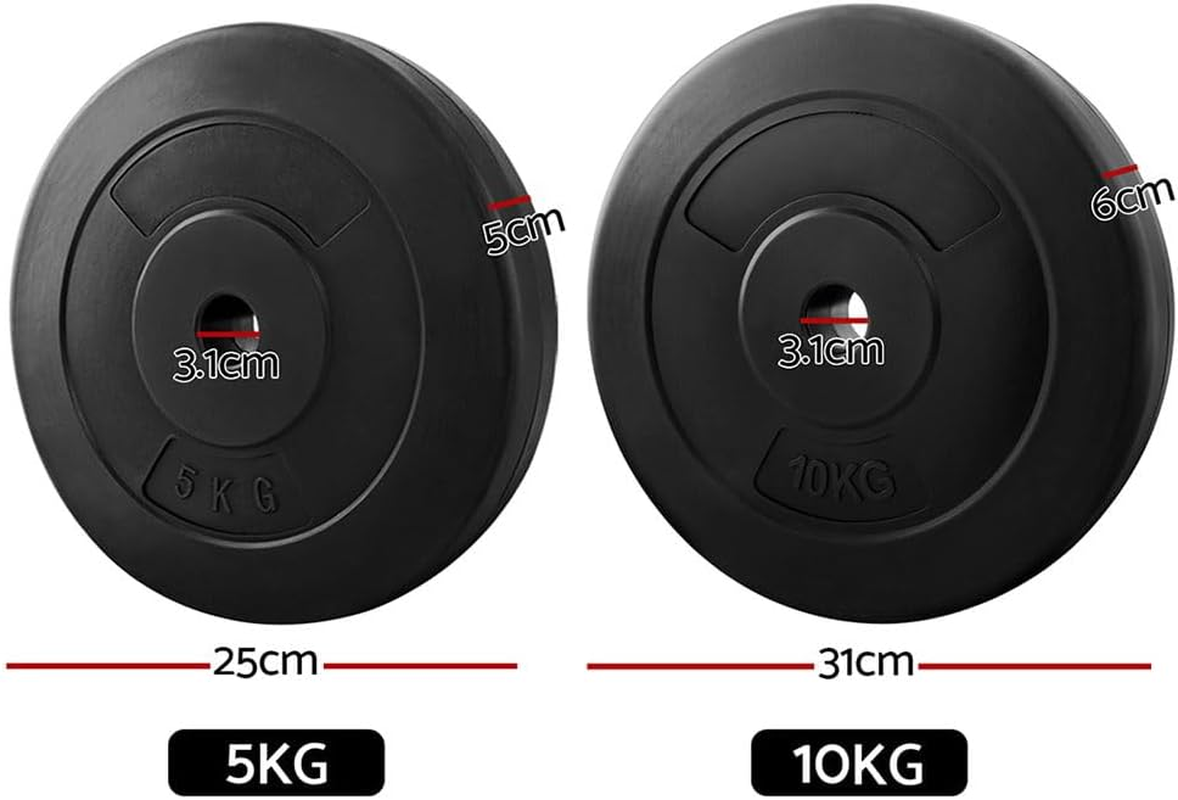 Everfit 70Kg Barbell Weight Plates Standard Home Gym Press Fitness Exercise image number 6