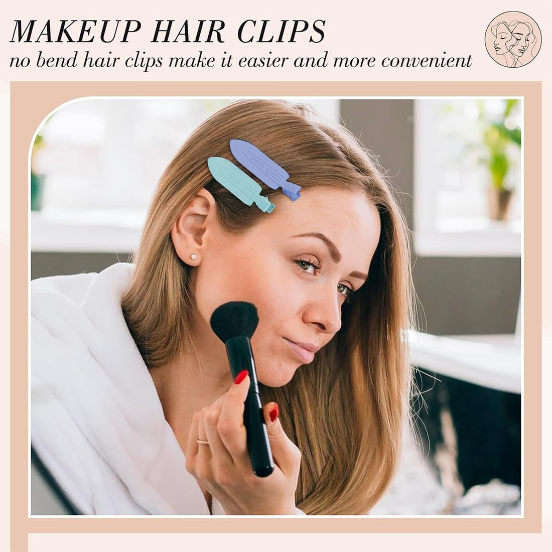 GGUFAY Gradient Hair Clip 9 Pieces Hair Clips Simple Y2K Headpiece with round Hair Accessories Gradient 3 Colors (Green) image number 5