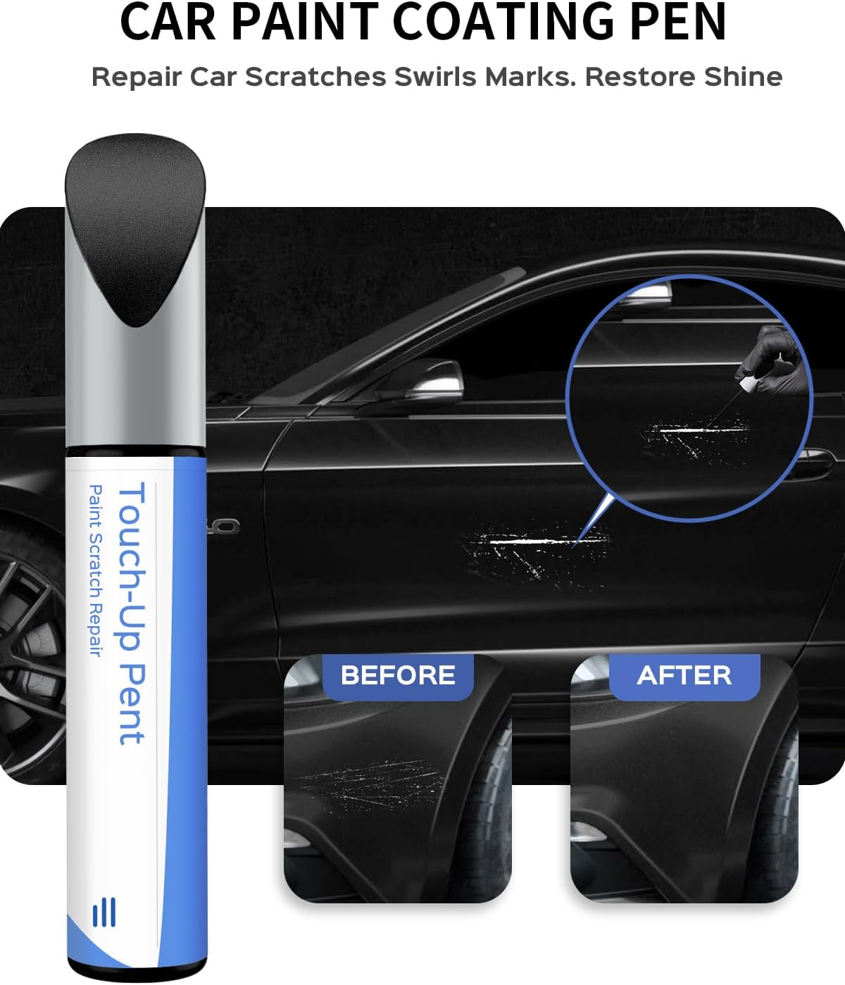 G1 Shadow Black Touch up Paint Compatible with Ford Exact Match&ndash;Chips and Nicks Touch Up - Rapid Red(D4) Compatible With All Models image number 5