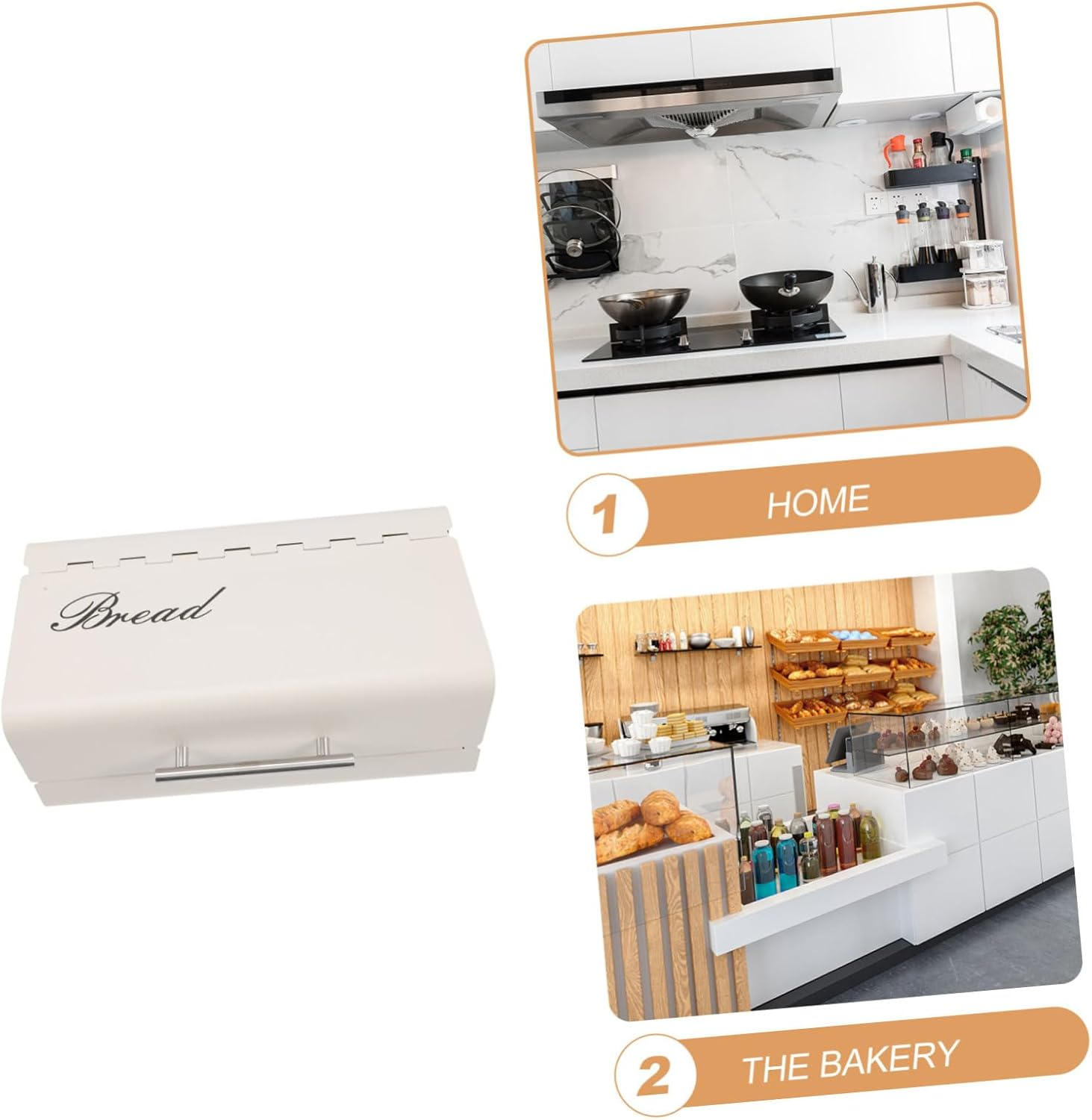 VINTORKY Iron Bread Holder Stylish Kitchen Storage Box Airtight Bread Container for Home and Bakery Use Capacity for Organized Countertops image number 6