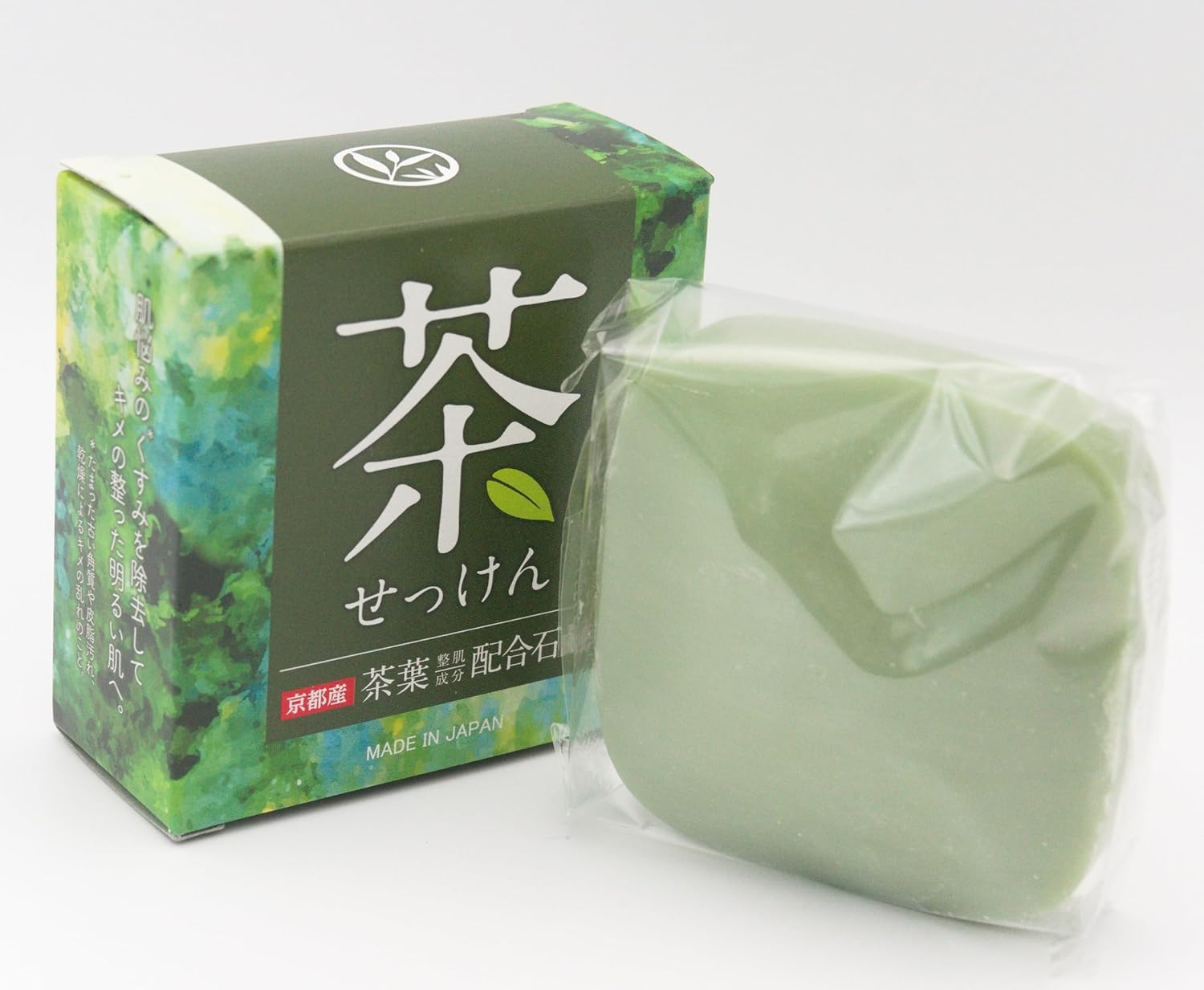 TIWAWA Green Tea Soap -2 Pack | Japanese Antioxidant Face & Body Soap with Natural Tea Leaf Extract | Gentle Cleanser for Sensitive & Oily Skin | Made in Japan image number 1