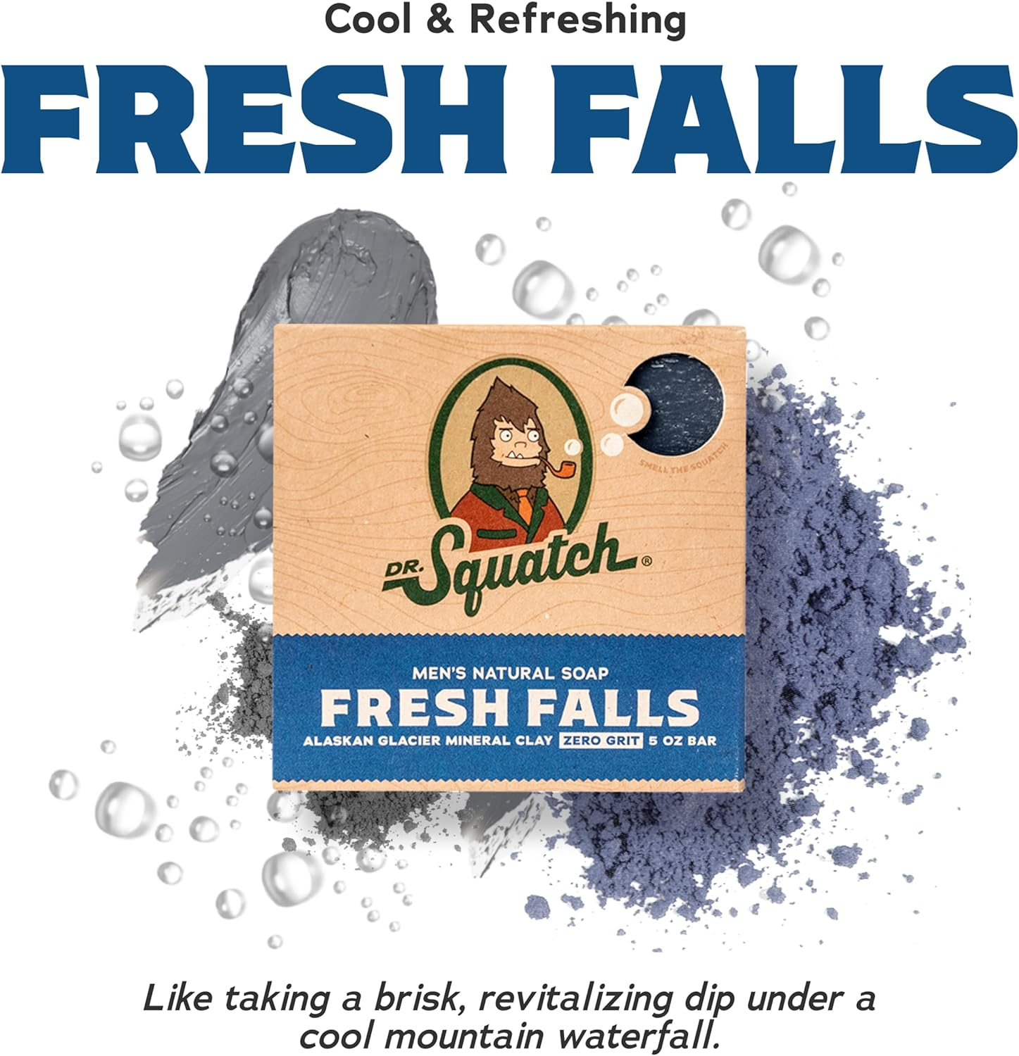 Dr. Squatch Natural Men&rsquo;S Bar Soap Gift Set - Cold Process Body Soap Bar with Natural Oils - Gifts for Men- Cool Fresh Aloe, Birchwood Breeze, Wood Barrel Bourbon, Fresh Falls, Gold Moss (142G, 5Pack) image number 2