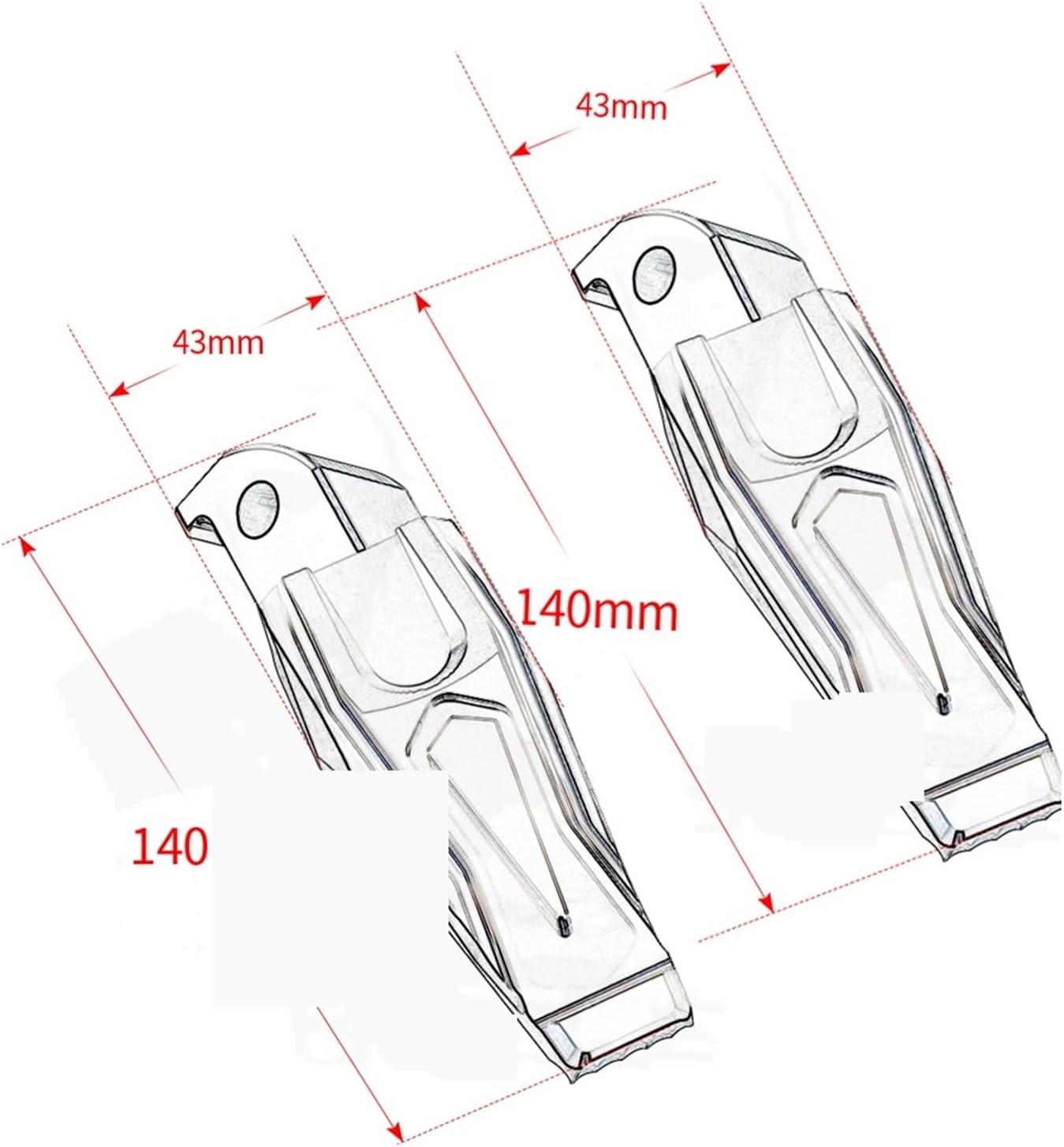MT-07 Motorcycle Accessori CNC Rear Passenger Foot Rests Pegs Footrests Compatible with MT07 2015-2017 2018 2019 2020 2021 2022 MT 07 (Color : Blue) - Blue image number 6