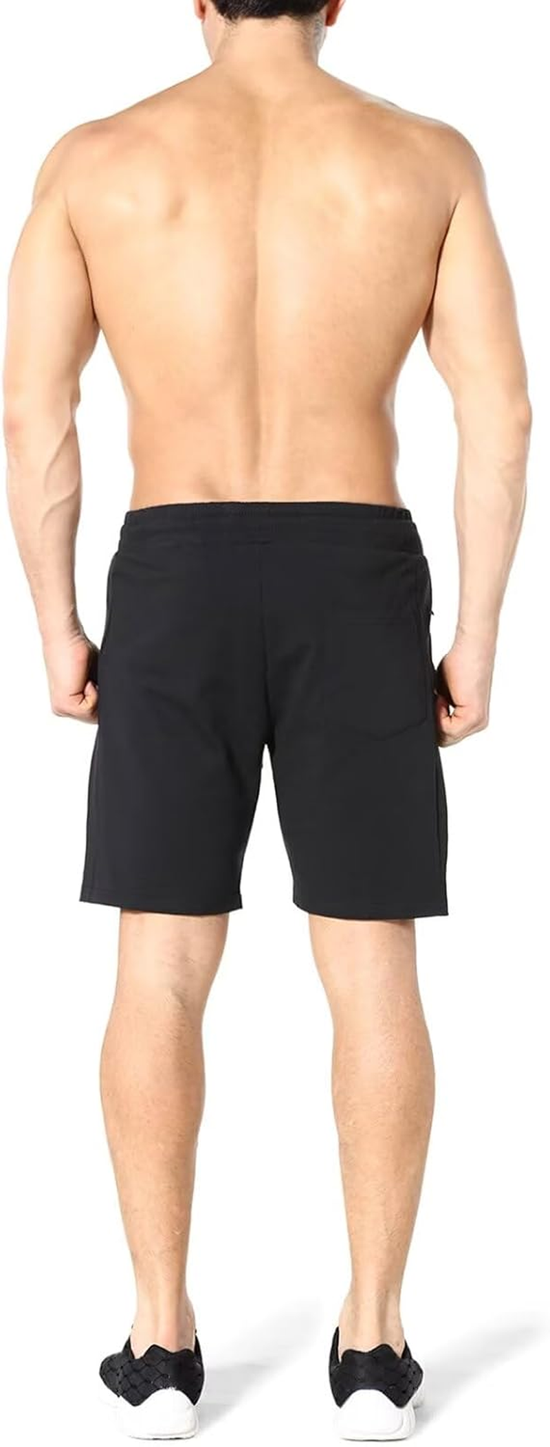 ZENWILL Mens Gym Running Shorts, Workout Athletic Bodybuilding Fitness Shorts with Zip Pockets image number 3