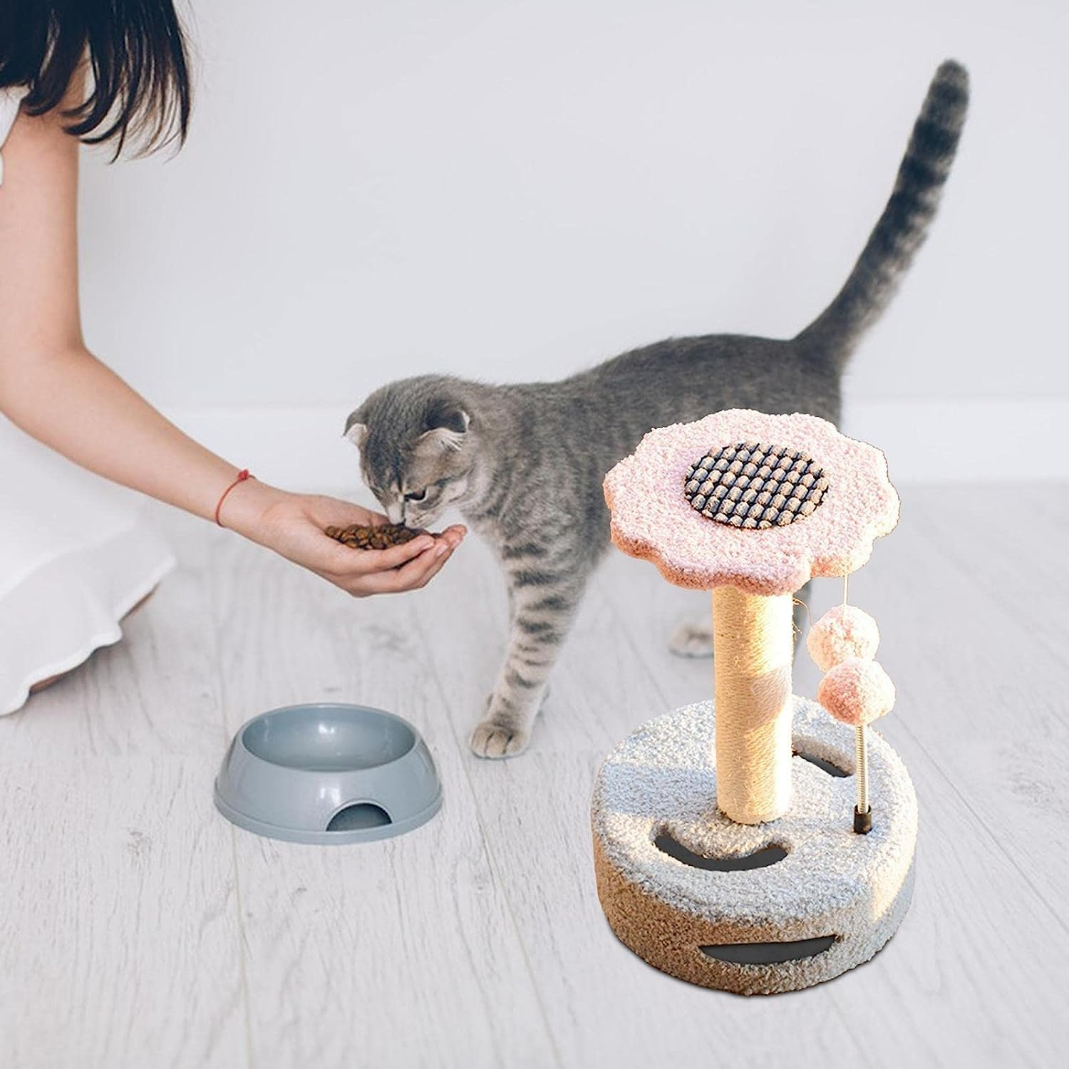 Cat Scratching Post Sisal Cat Tree Stable Cat Support Durable Protect Your Furniture Cat Tower save Space - A image number 6