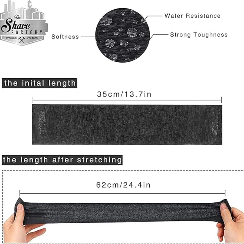 Atlantic Barber Supply Disposable Barber Neck Strips for Haircuts &ndash; Professional Hygienic Neck Paper Bands for Salon Use (1 Roll, Black) image number 3