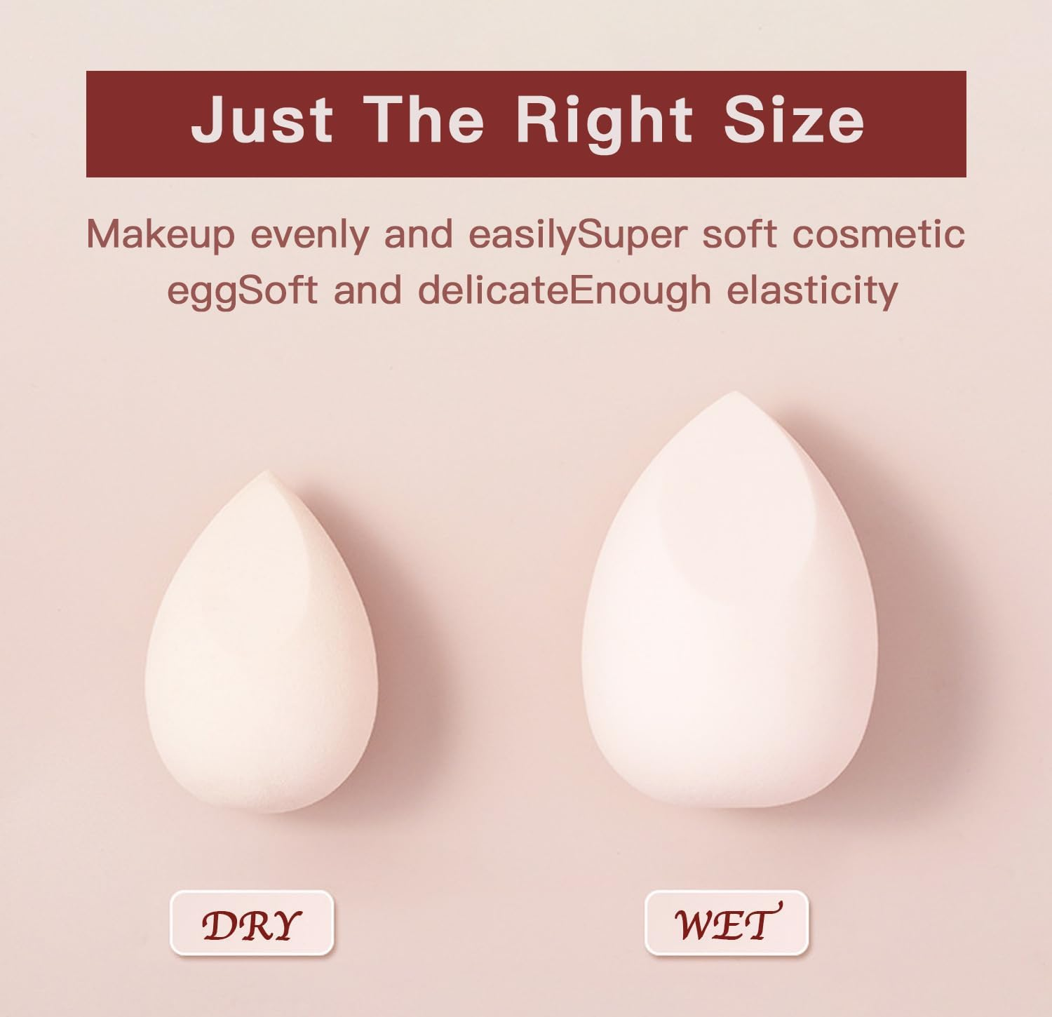 8 Pcs Makeup Sponge Set 3 Shapes Beauty Blender Kit for Liquid Foundation Powder Cream & Sunscreen Latex-Free Cosmetic Applicators with Ergonomic Design image number 4