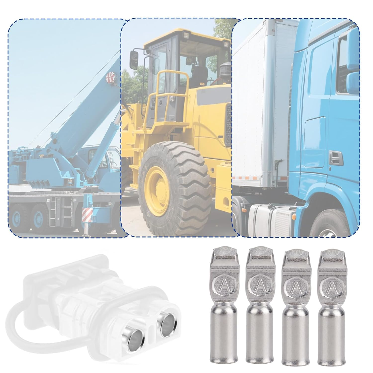 10Pcs Battery Quick Connect Terminal Pins, Replacement Terminal Pins for 50A 6-12 AWG Battery Quick Connect/Disconnect Connector Wire Harness Plug Towing Winch Systems Accessories image number 4