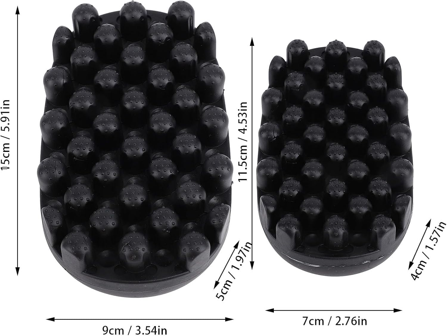 Dreadlock Hair Brush Curling Hair Combs Set, 2Pcs Rubber Curling Twist Comb,Curling Twisted Hair Brush Afro Braid Dreadlocks Comb,Rubber Curling Twisted Hair Combs image number 2