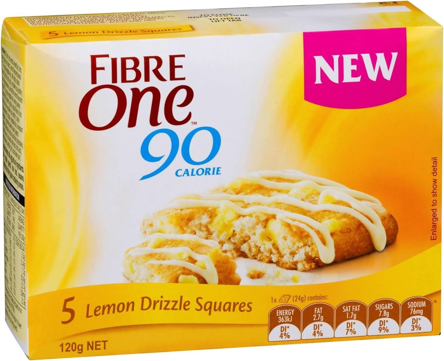 Fibre One Lemon Drizzle Snack Bars 120 G
