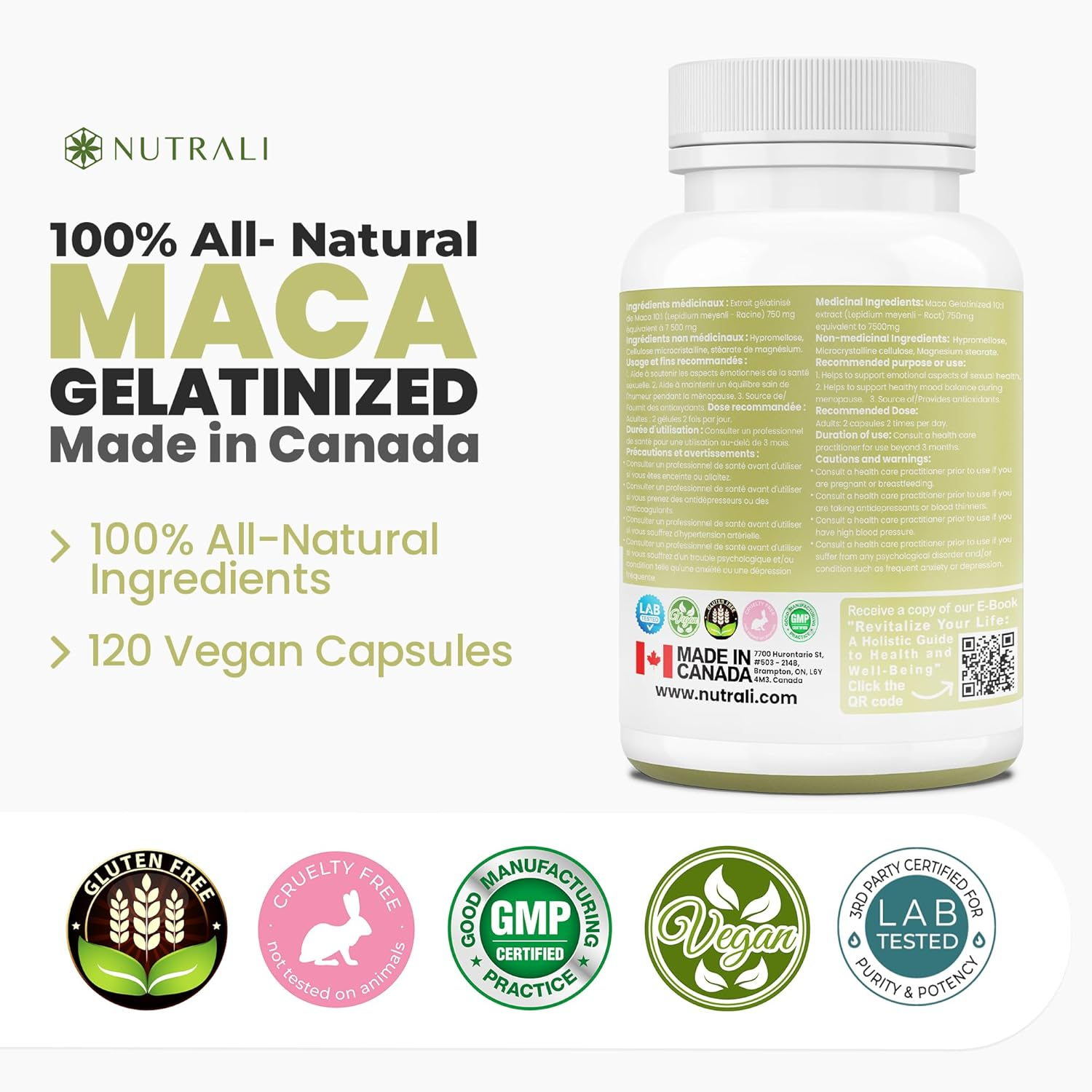 New HIGHEST POTENCY GELATINIZED MACA 750Mg Capsules, Increased Energy, Mood Balance, Maca Supplement for Women and Men, Non-Gmo, Vegan, Gluten Free. 120 Capsules. image number 5
