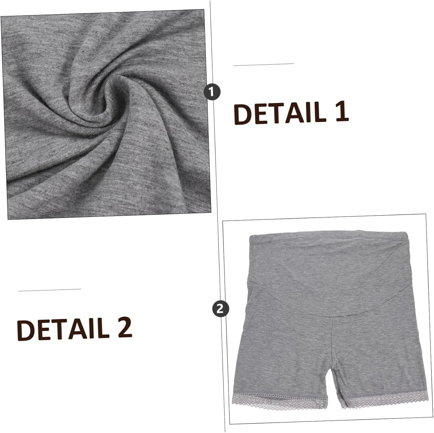 Ipetboom 10 Pcs High Waist Cotton Maternity Panties for Pregnant Women Breathable Safety Briefs with Stretchy Support Comfortable over Belly Underwear for Pregnancy and Postpartum Care Grey image number 3