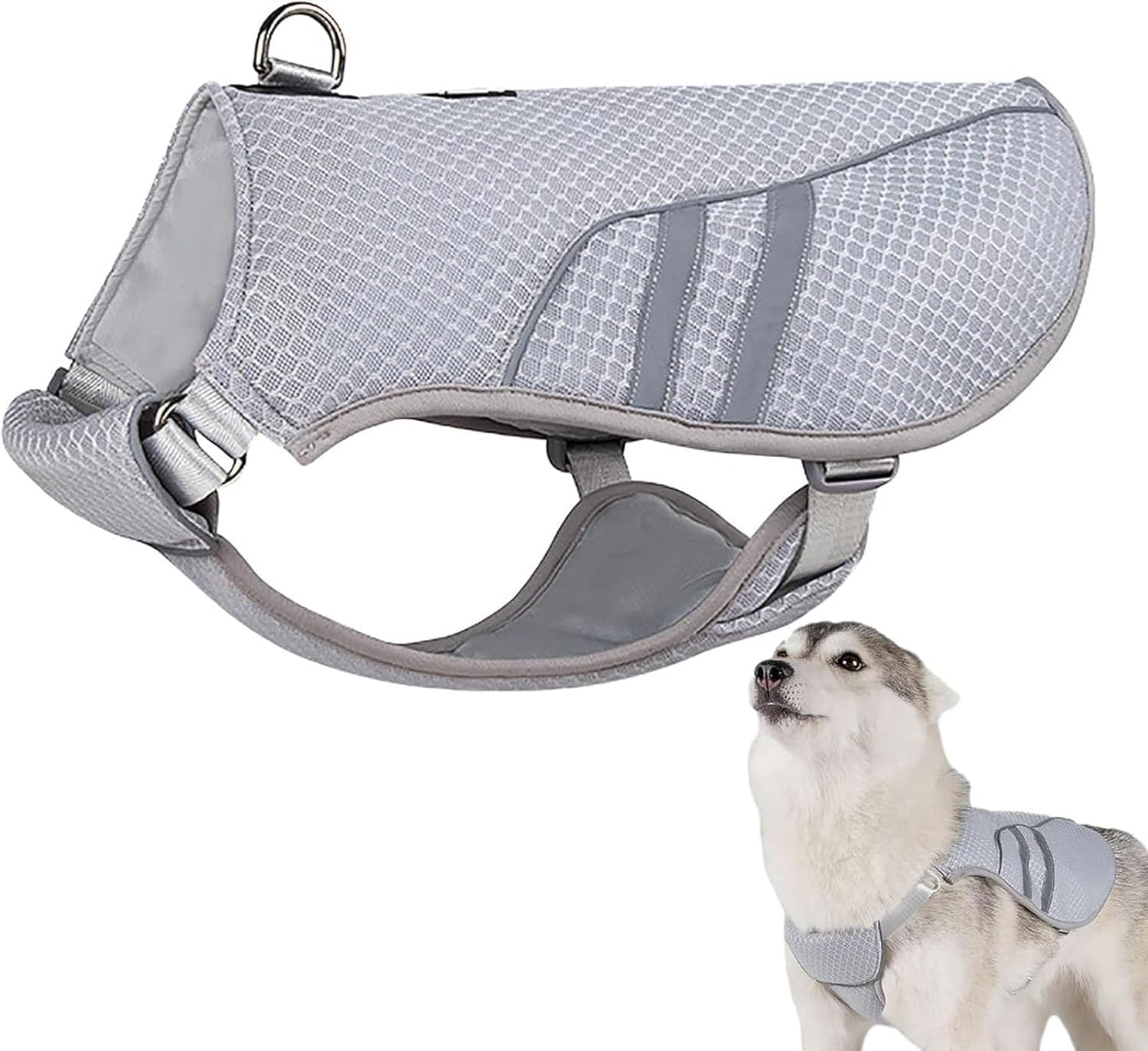 Dog Cooling Vest Harness Cooler Jacket, Dog Cooling Vest Lightweight Jacket with Evaporative Cool Microfiber Technology, Breathable Instant Cooling Dogs Vest Lightweight for Summer,S image number 1