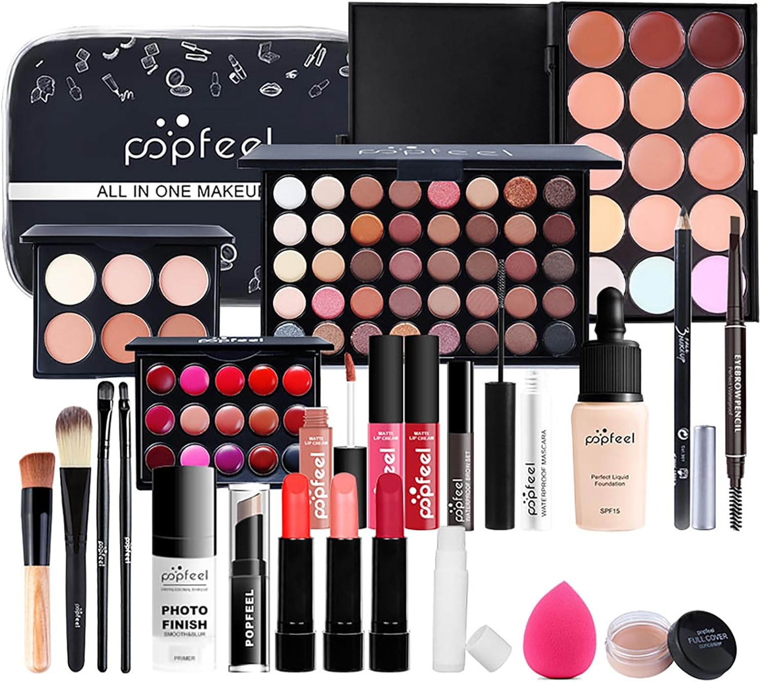 Professional Makeup Kit for Women, Makeup Kits for Teenagers 14-16, All in One Makeup Set, Kit De Maquillaje Para Mujer(27 PCS)