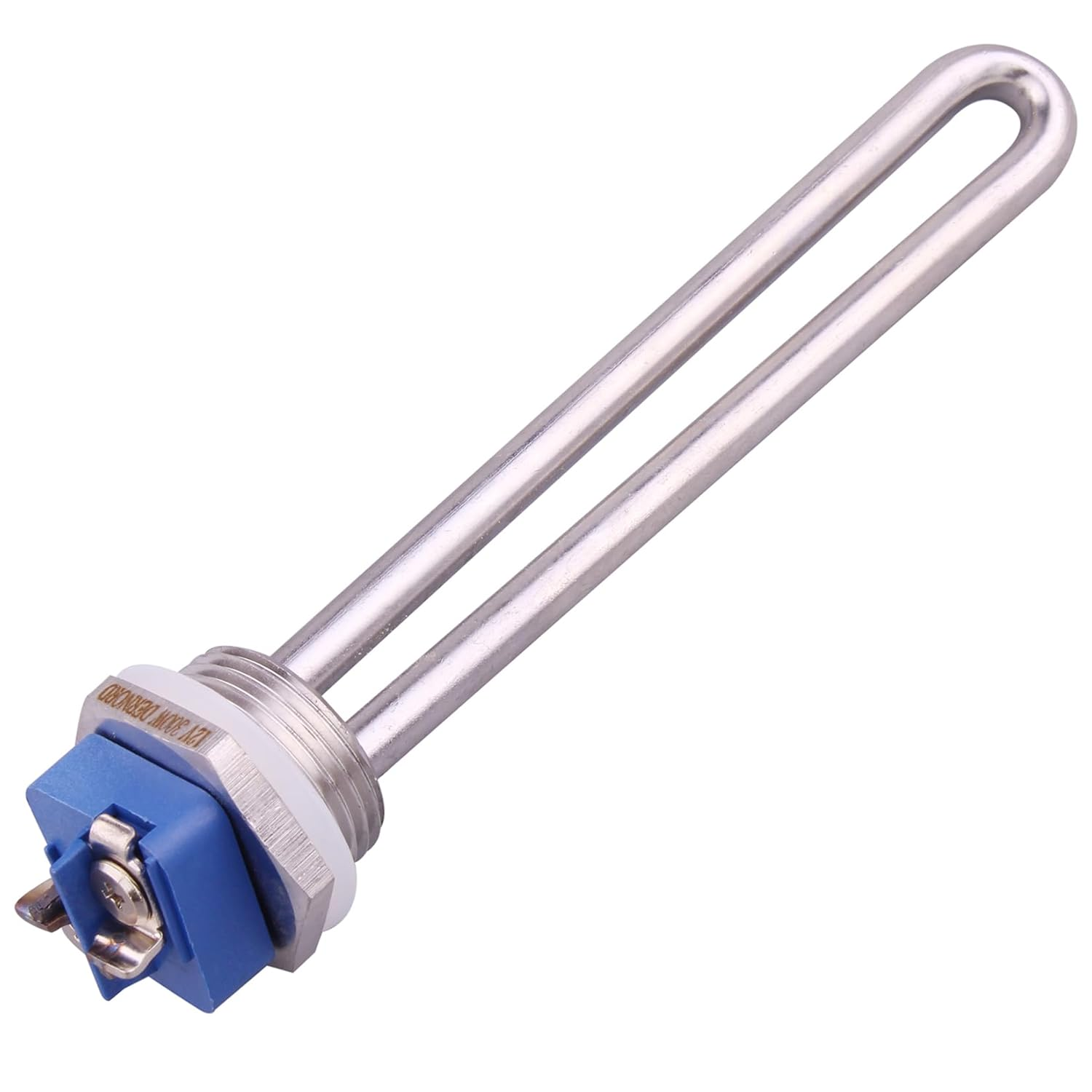 DERNORD 12V 300W DC Immersion Heater Submersible Water Heater Element Stainless Steel Heating Element with 1 Inch NPT Fitting