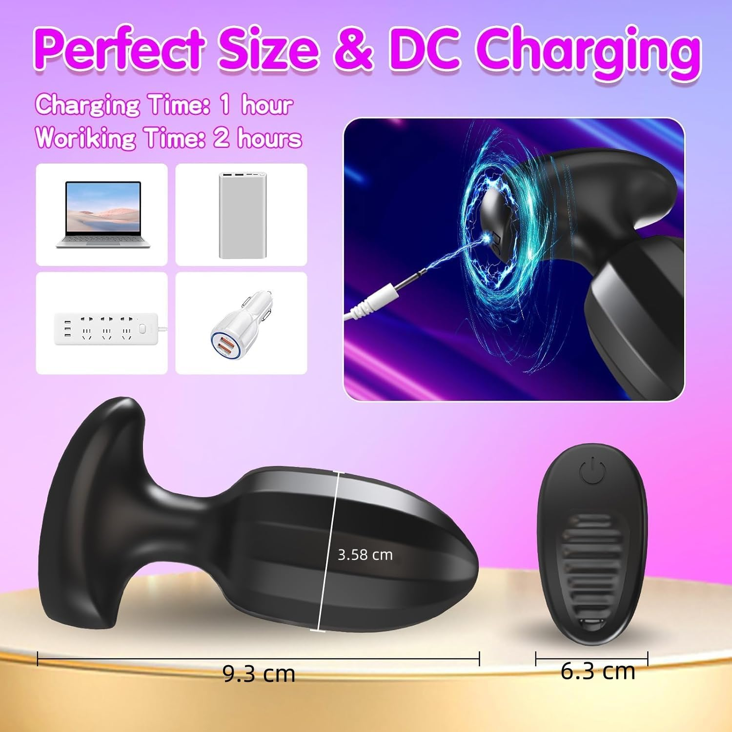 Anal Plug Vibrators Sex Toys - APP Remote Control Prostate Massager with 9 Intense Vibration Modes, Female Wearable G Spot Vibrator Male Vibrating Butt Plug Adult Sex Toys and Games for Men Women image number 1