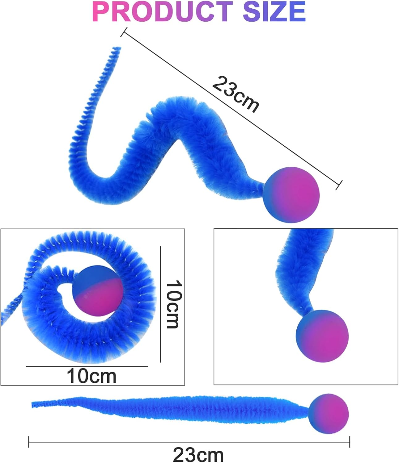 MOKIDO Pack of 5 Wobble Balls for Cats, Cat Balls, Bouncy Balls, Wiggly Ball, Funny Cat Toy Ball, Movable Funny Bouncing Wobble Balls, Cat Accessories, Kitten Toy for Cats of All Ages image number 5