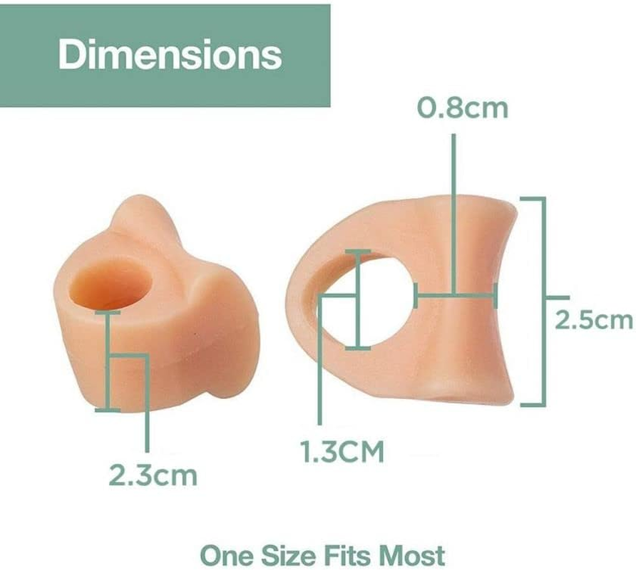 Gel Toe Separators with Loop (2Pcs) for Overlapping Toes, Bunions, Big Toe Alignment, Corrector and Spacer image number 1
