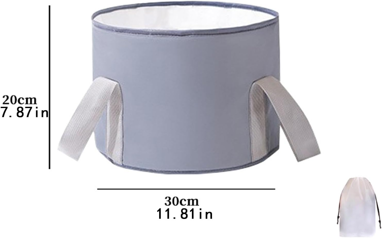 OIIBWQ Folding Foot Bath Tub Feet Washing Basin Foot Soaking Bucket for Dormitory, Gray, S image number 4