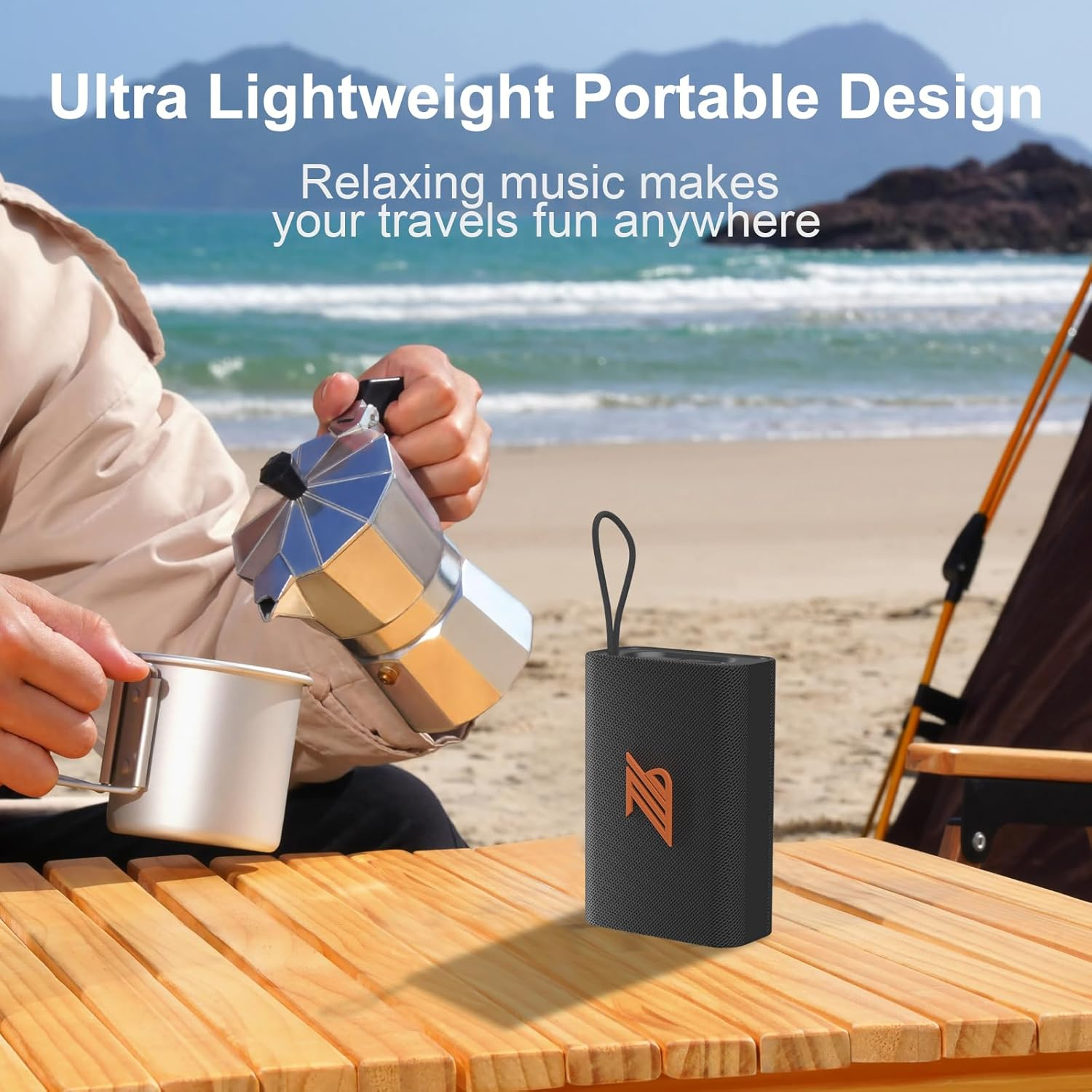 Bluetooth Speaker TWS Small Speakers Clear Loud Stereo Sound Portable Media Players Wireless Speaker with Lights IPX5 Waterproof Speakers Long Playtime for Home Party Outdoor Beach Electronic Gadgets