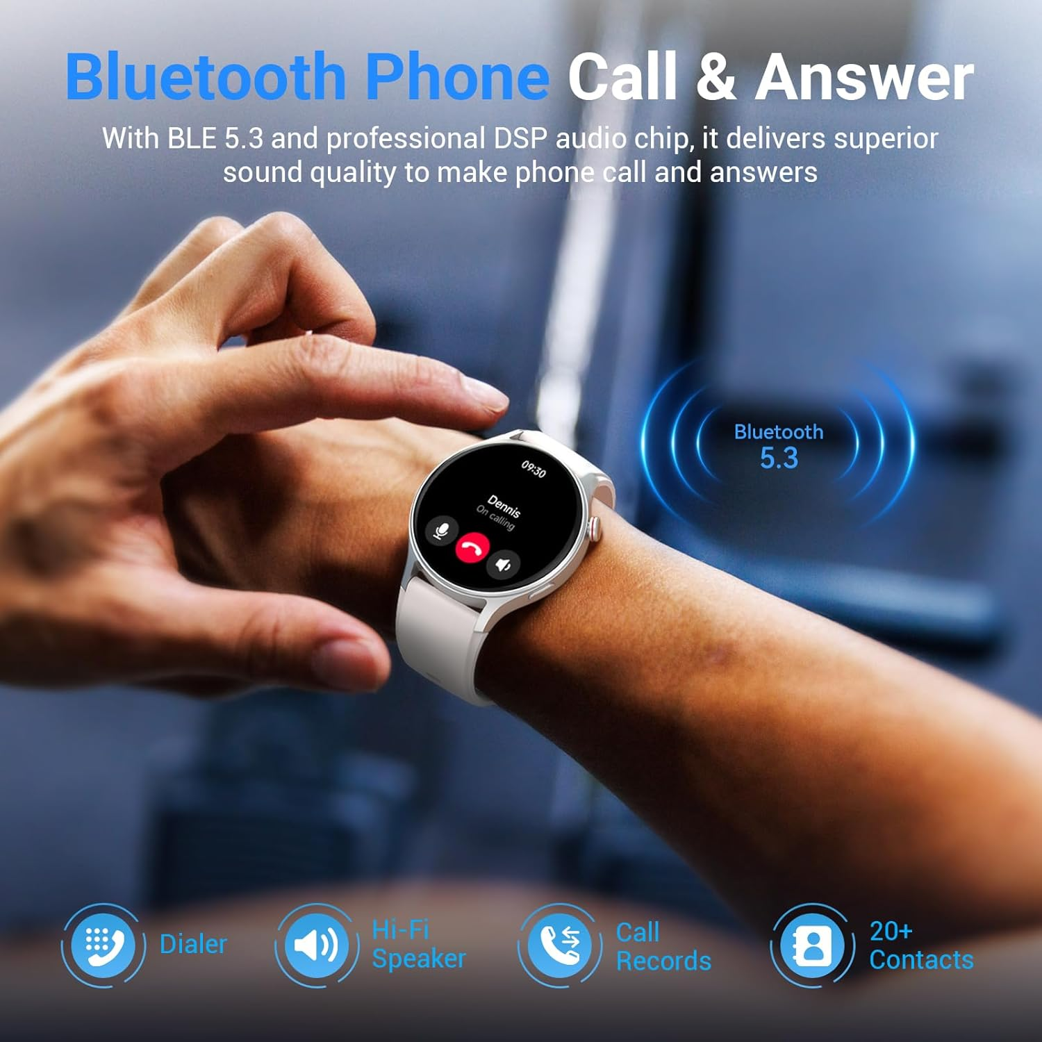 Aeac Smart Watch for Women Men,1.32" AMOLED Touchscreen Fitness Tracker, Make/Answer Calls, Activity Trackers with Heart Rate/Sleep/Spo2 Monitor,110+ Sport Modes Waterproof Fitness Watch image number 4