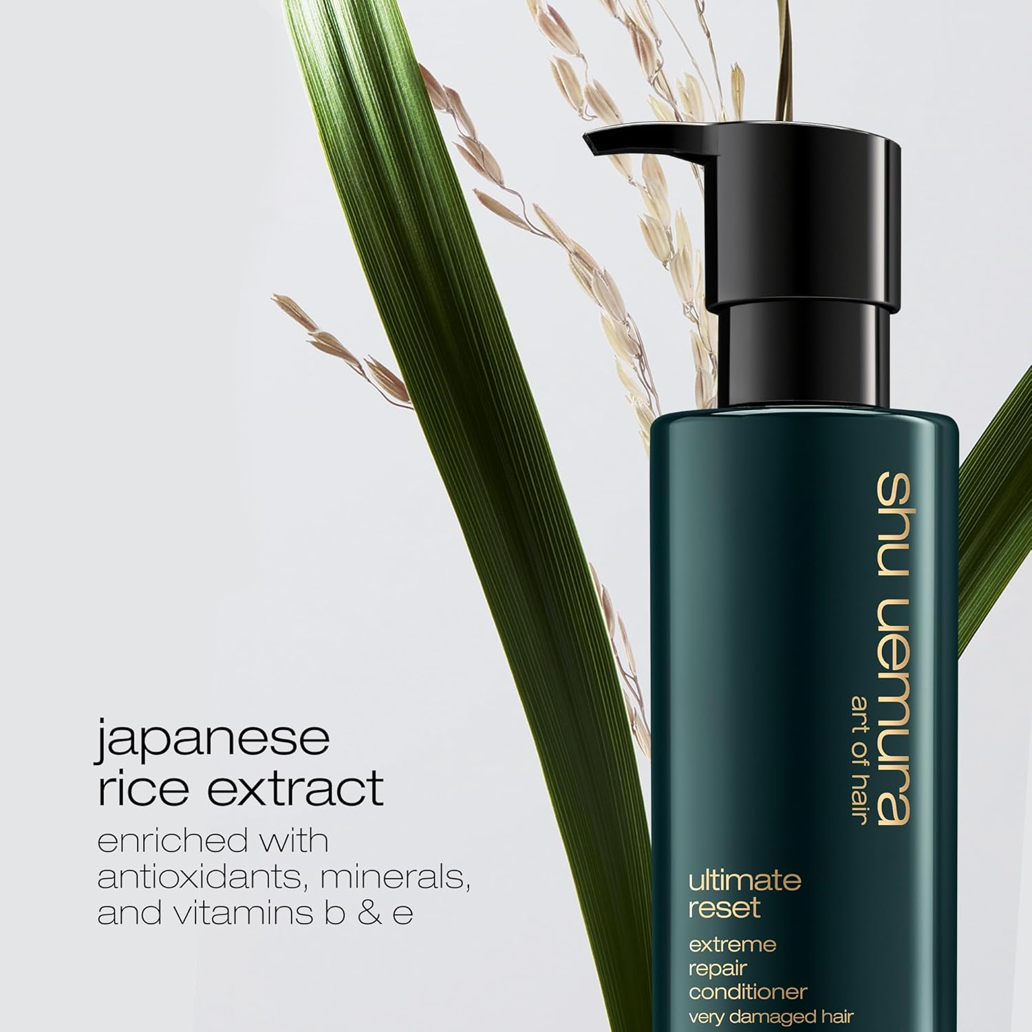 Shu Uemura, Ultimate Reset, Extreme Repair Conditioner, for Damaged and Structured Hair, with Japanese Rice Extract, Repair of Hair Fibre and Protection against Hair Breakage, 250 Ml image number 2