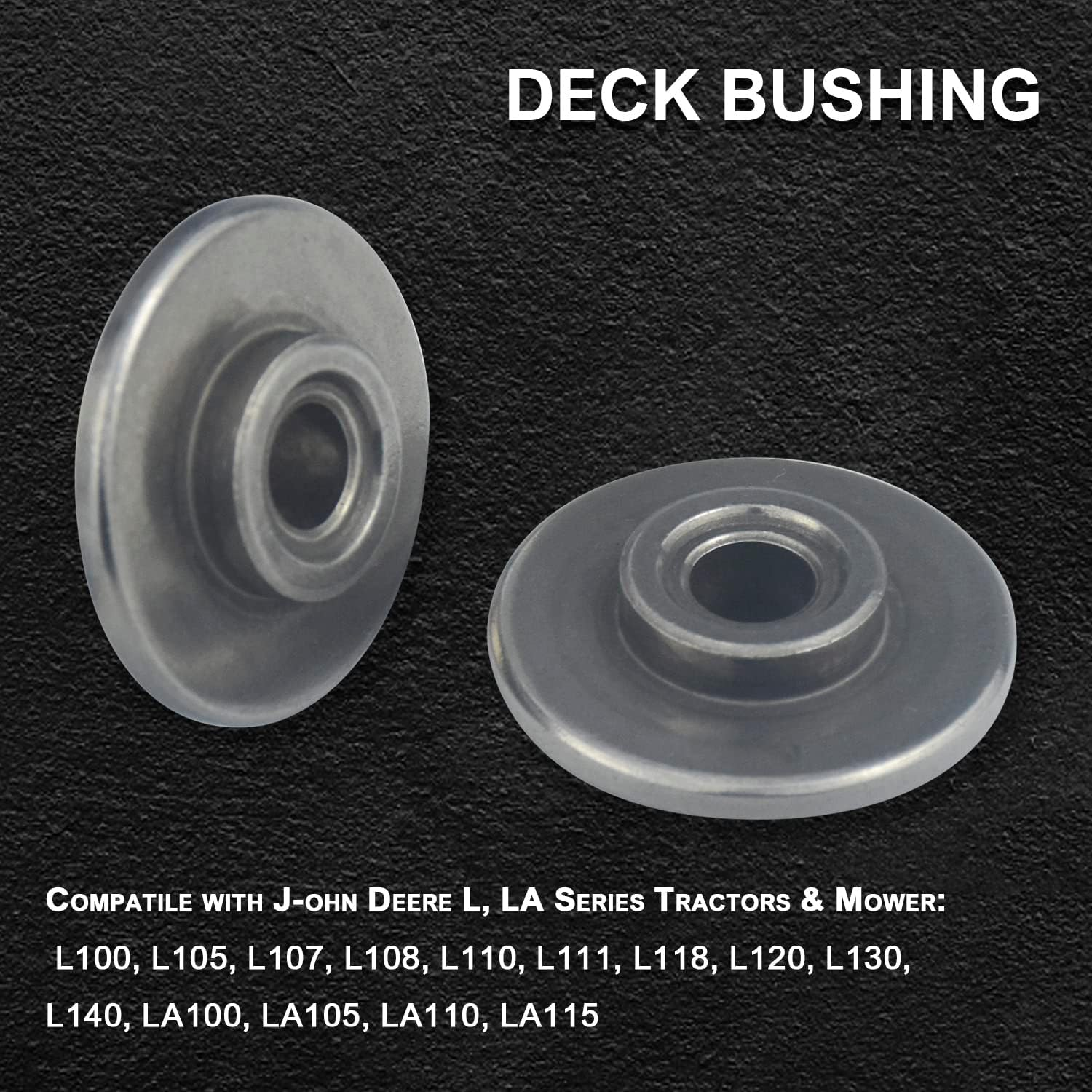 2-Pcs GY21943B GY21943A Brake Pad Kit for John Deere 42" L, D, X Series 100 105 115 100 110 120 125 130 Mower, Replaces GY21943, Included GX20515 Retainer, GX20494 Spring and GX23240 Deck Bushing image number 6