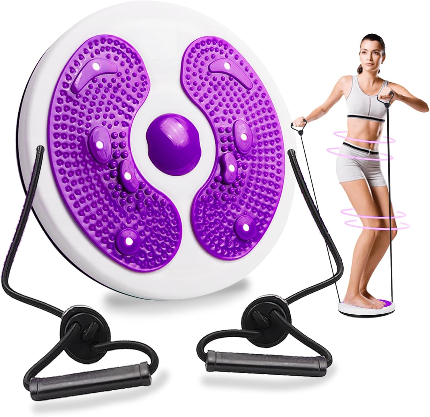 Waist Whisper Waist Twister Disc Body Shaping Waist Twisting Disc for Women Adults Cardio Weight Loss/Cardio Exercise Waist Toning Fitness Turntable for Home Workout Waist Sculptor Machine