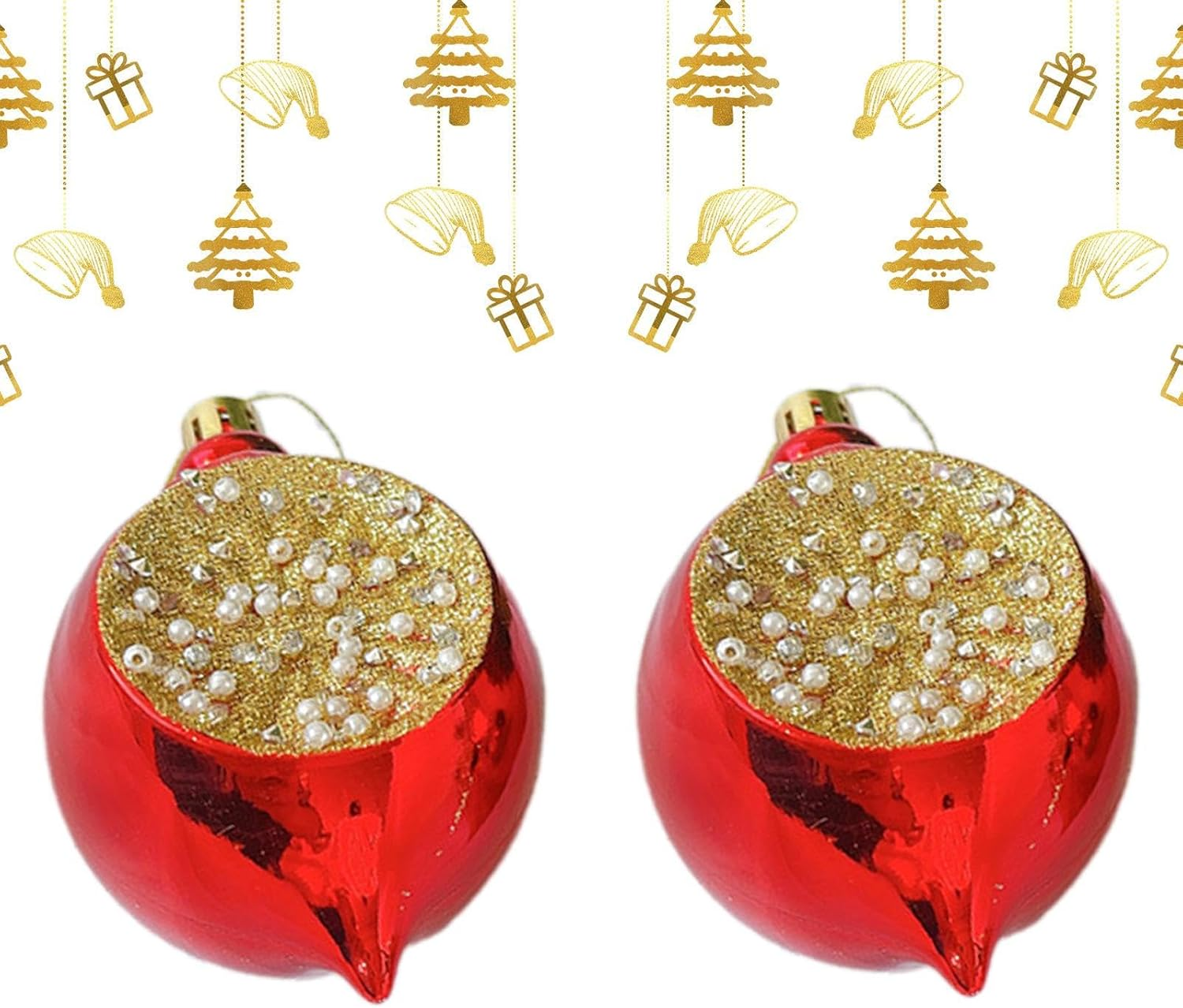 Special-Shaped Ball | Shatterproof Hangings Balls Tree Baubles,Colorful Ball Decoration Pendant Gadgets Tree Balls for Lawn Puchen - Purple 2 Pieces Per Pack image number 3