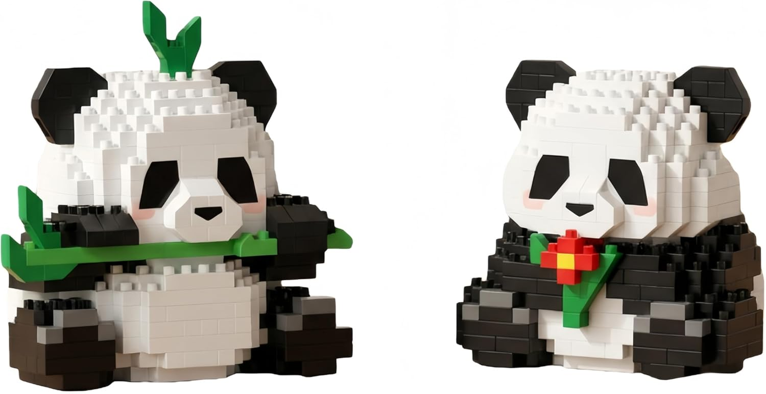 QMEAKMONY Mini Building Blocks Panda Sets Cute Micro Mini Panda Building Bricks for Adults Micro Nano Bricks Perfect Party Favors for Teenagers. (337 PCS) image number 5