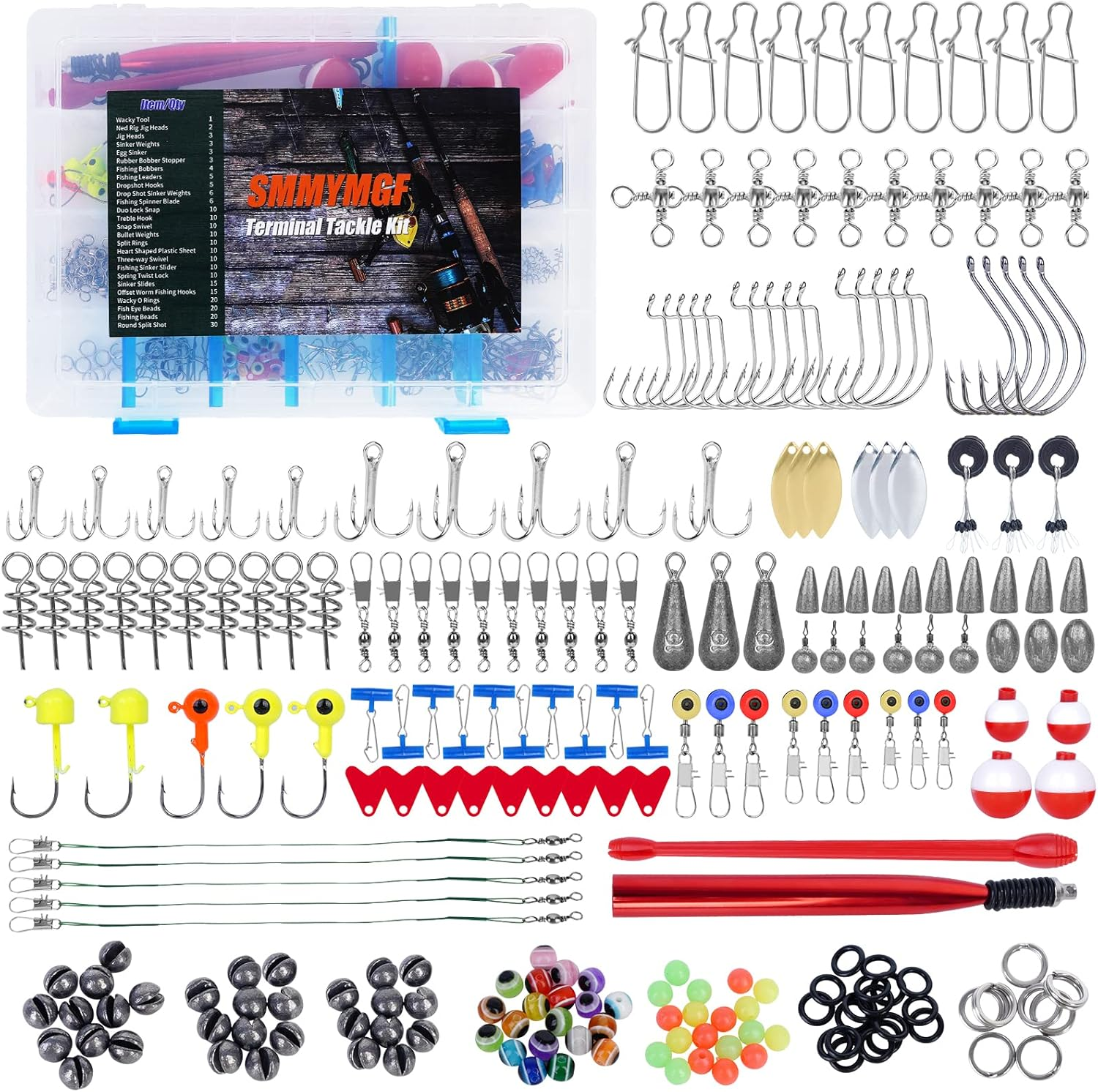 Fishing Lures Tackle Box Bass Fishing Kit Including Animated Lure,Crankbaits,Spinnerbaits,Soft Plastic Worms, Jigs,Topwater Lures,Hooks,Saltwater & Freshwater Fishing Gear Kit for Bass,Trout, Salmon.