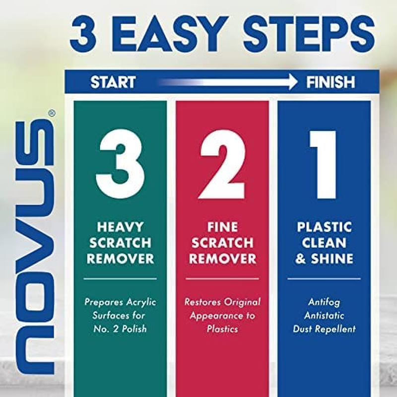 Aquatech 12310 Novus Cleaning and Scratch Remover Kit, White Bottle image number 1