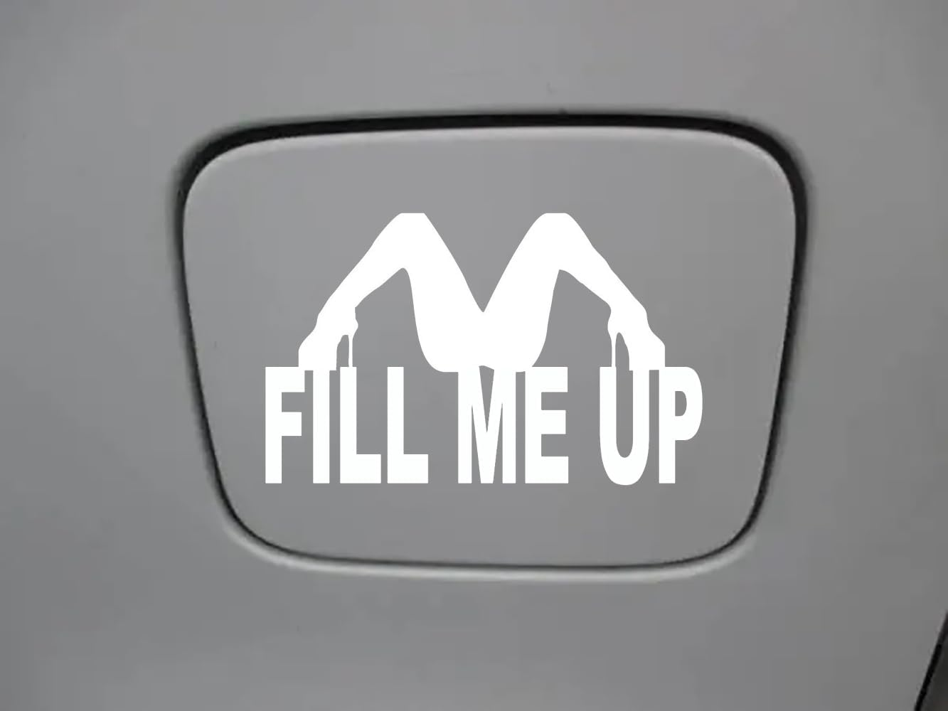XTRAYXRAY Fill Me up Sticker Car Fuel Tank Cap Decal Funny Window Bumper Decal Sticker Suitable for Cars, Trucks Black