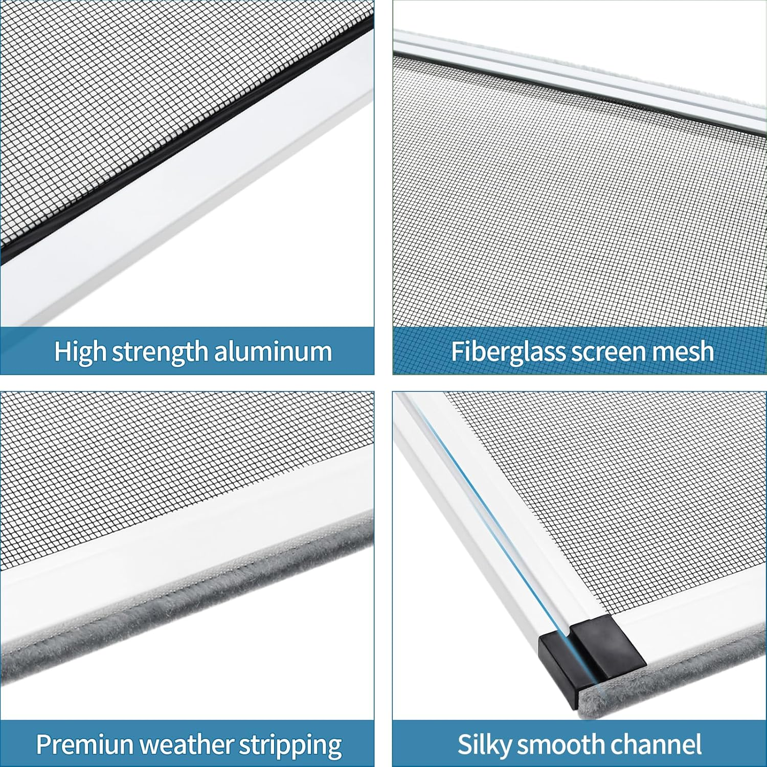 Yoochee Expandable Window Screen, 2 Pack Adjustable Window Screen (10" H X 19" - 36" W) - Small Replacement Window Screens with Frame, Durable Replacement Screen for Window image number 3