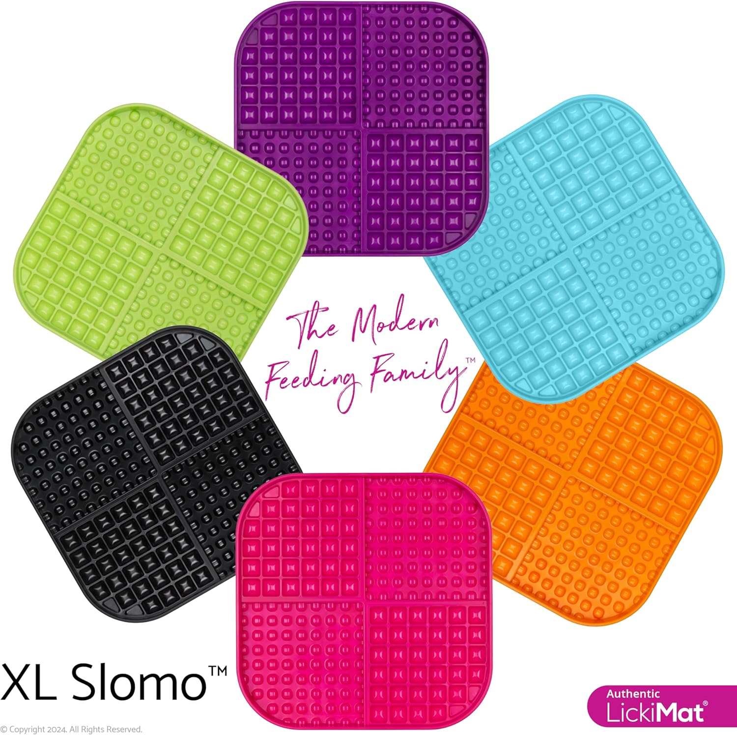 Lickimat Slomo XL - Extra Large Slow Feeder Suitable for Dry, Wet, Raw Foods, All Treats and Doggy Ice Cream. Best for Medium to Massive Breeds. Durable Design with Non-Slip Base. - Orange image number 6