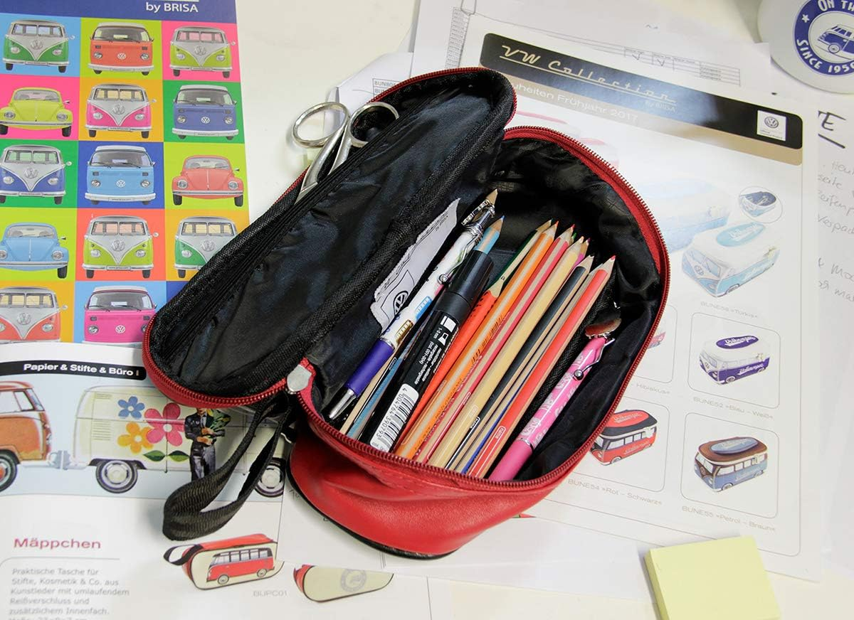 BRISA VW Collection - Volkswagen Bus T1 Camper Van Kombi Pencil Case, Pencil Pouch & Cosmetic Case with Vintage/Retro Design - Surf image number 3