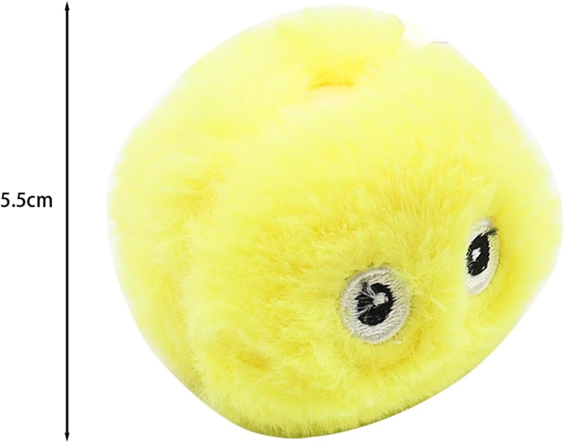 Tiardey 3 Pieces Cat Balls, Interactive Cat Ball with Sound, Kitten Plush Ball, Interactive Cat Ball with Lifelike Animal Sounds for Cats