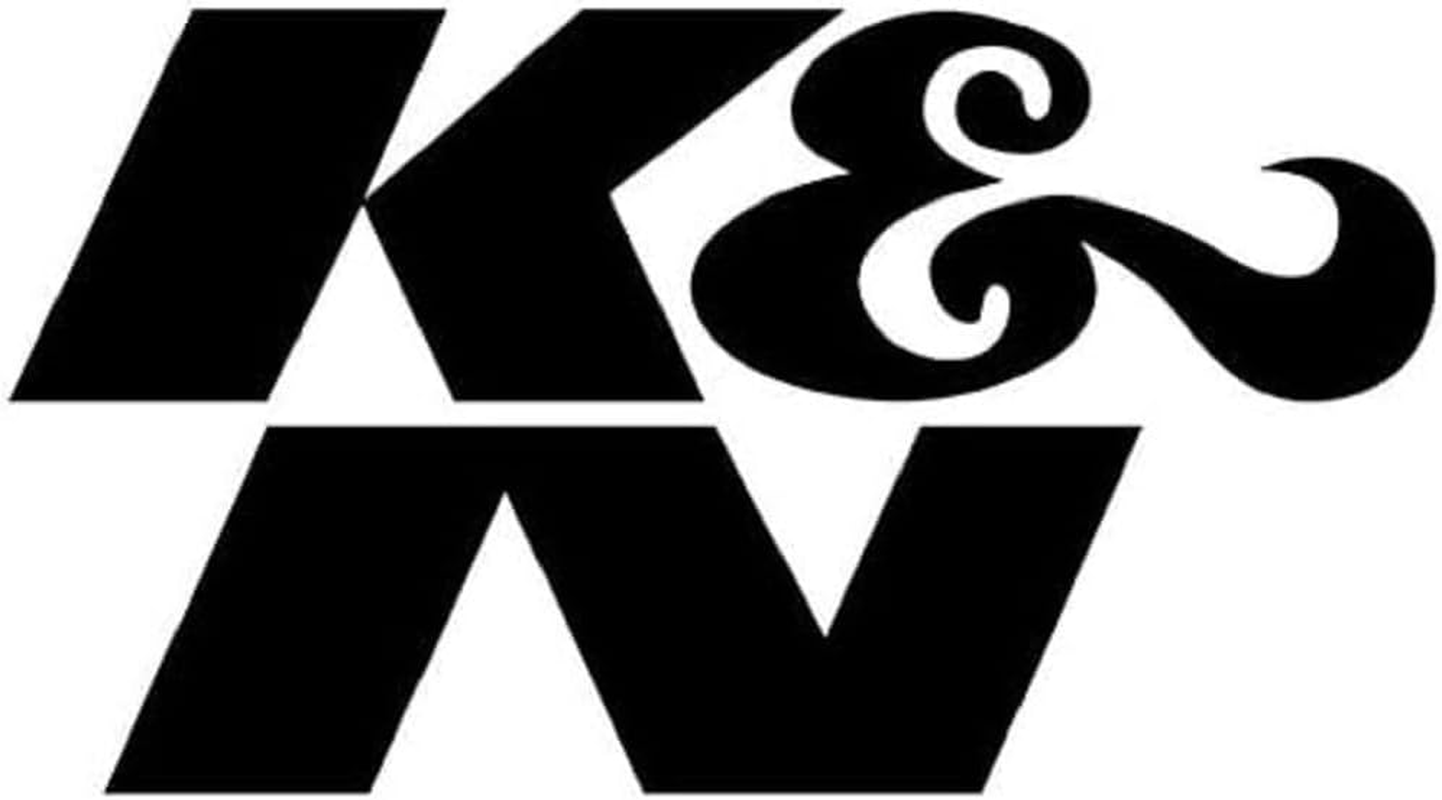K and N 89-0002 Decal Die Cut 2-1/4 X 1-1/8-Inch - Gloss Black